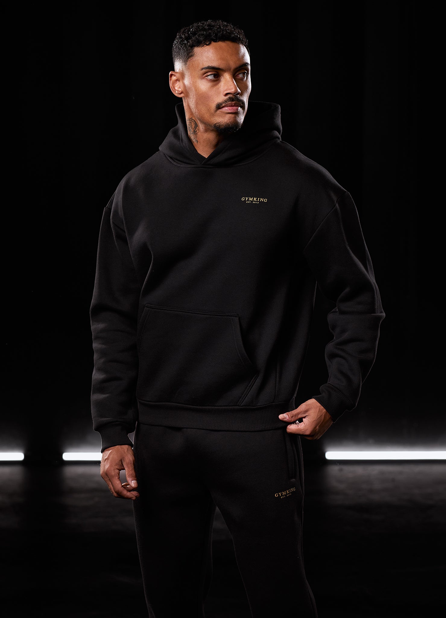 Gym King Established Hood - Black/Gold Xs