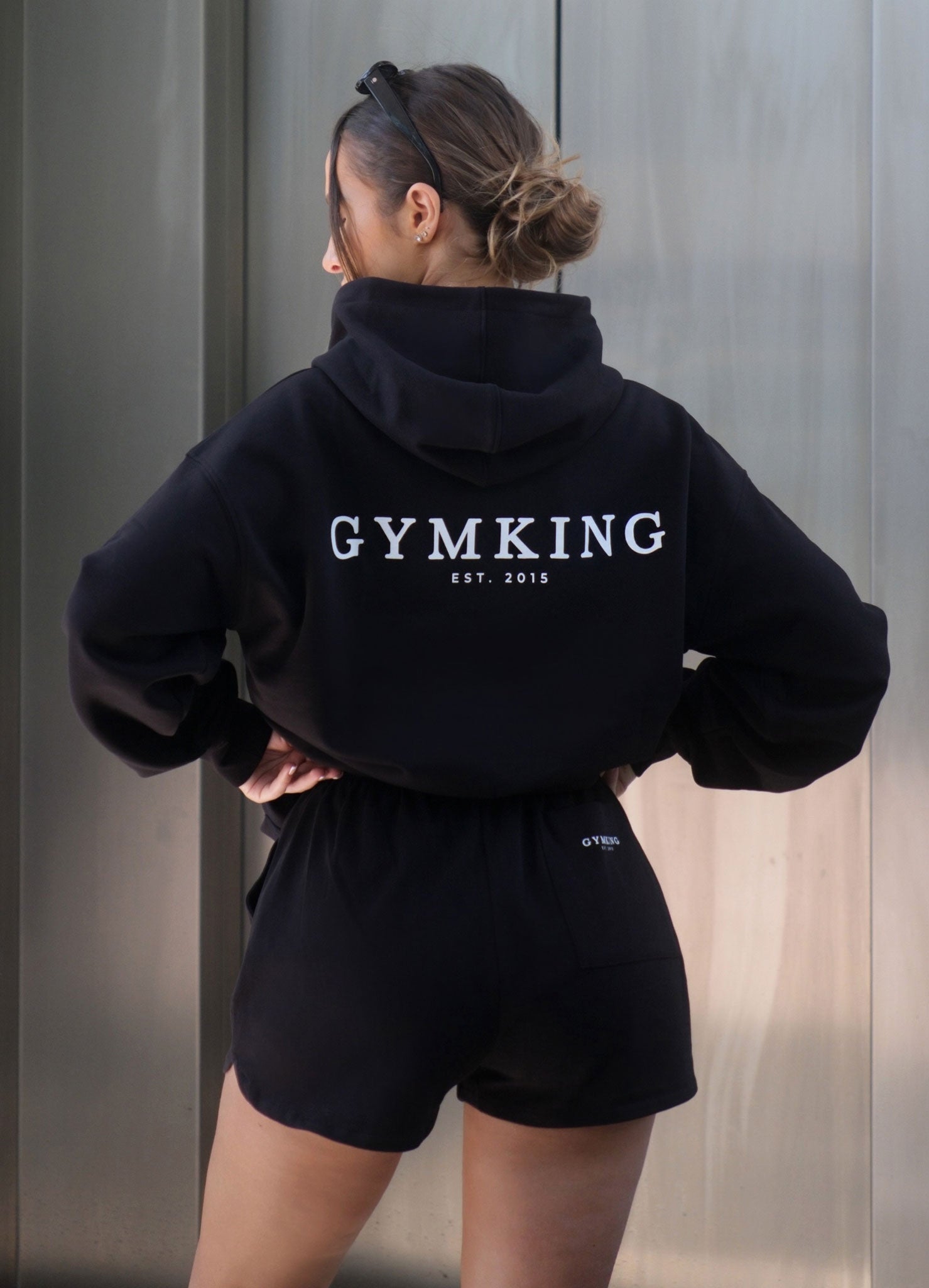 Gym King Established Relaxed Fit Hood - Black/White 6