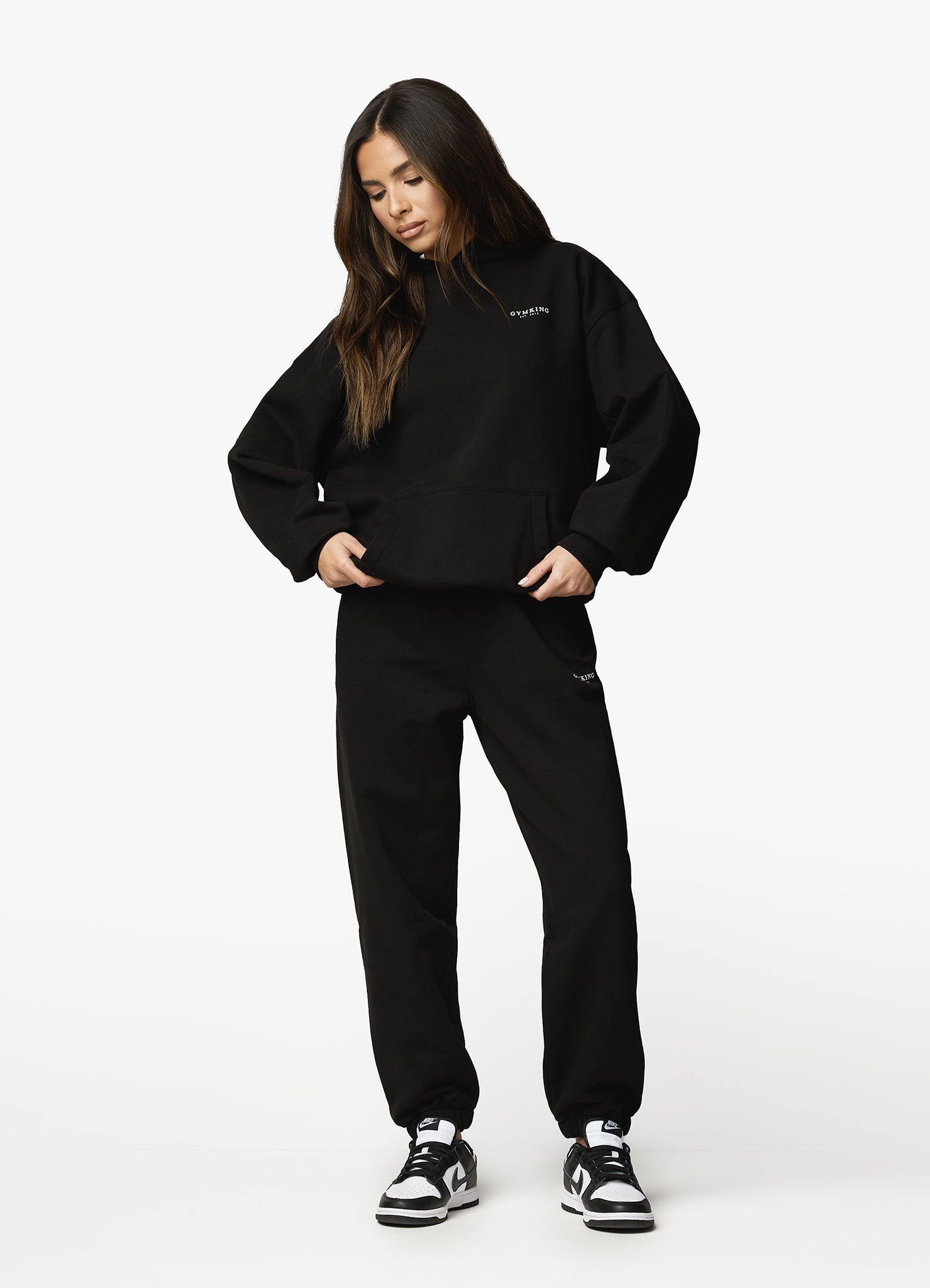 Gym King Established Relaxed Tracksuit - Black/White