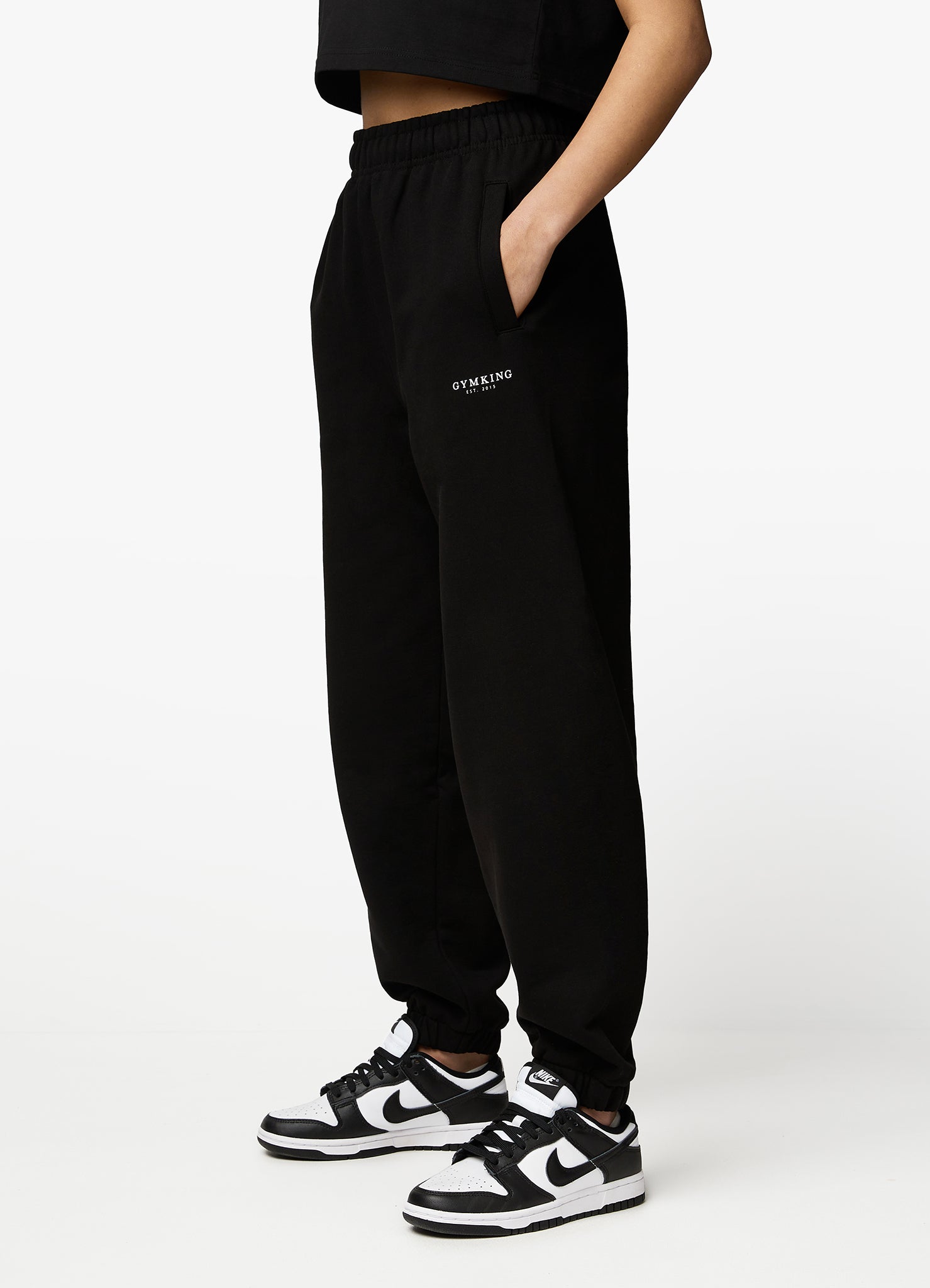 Gym King Established Relaxed Tracksuit - Black/White