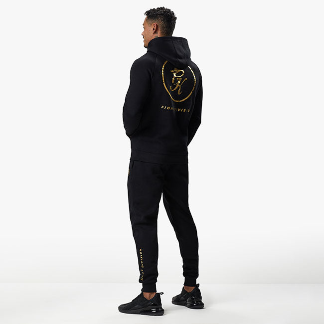 Gym King Fight Division Hood - Black/Gold