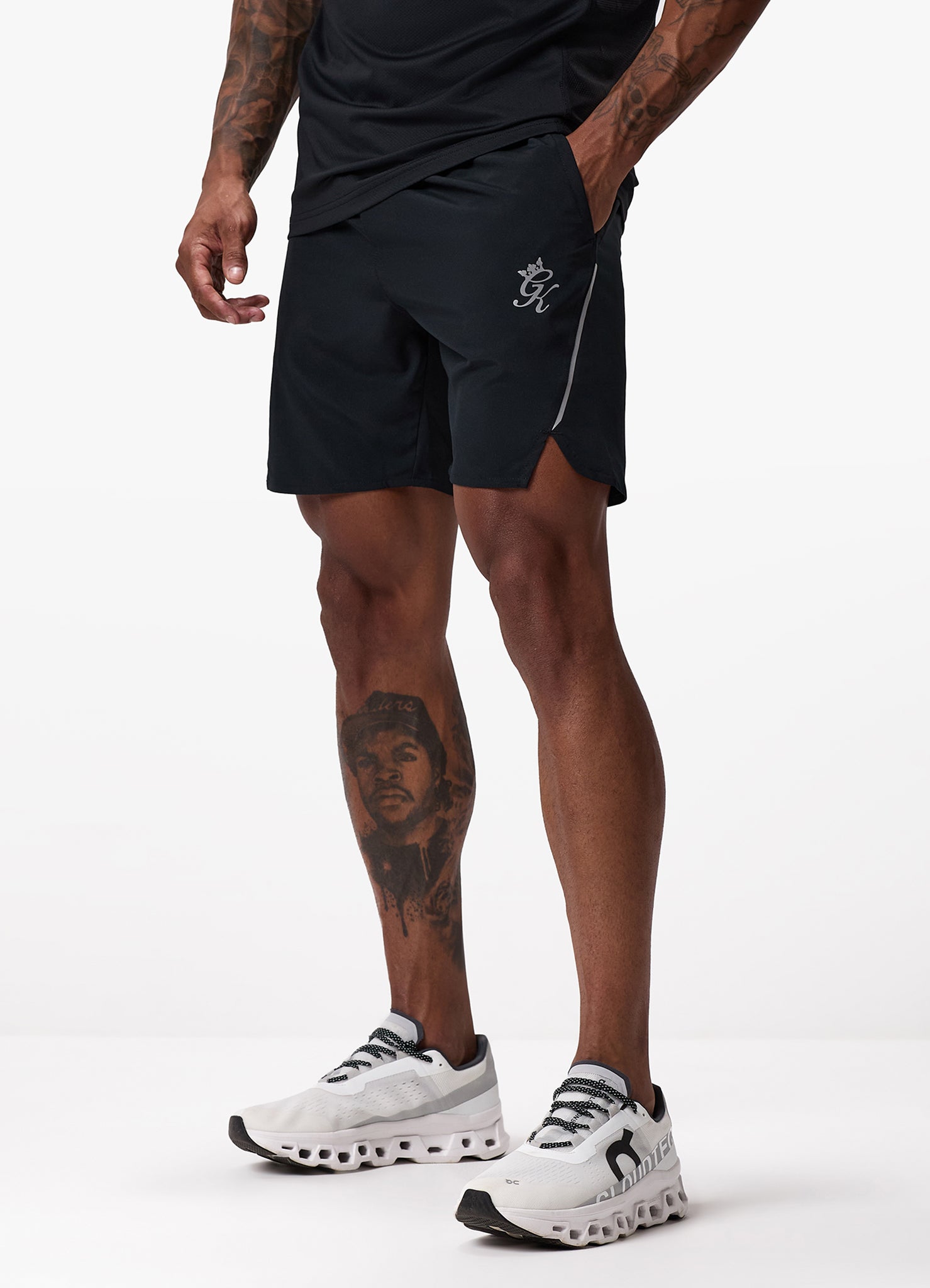 Gym King Flex 6" Short - Black/Silver S