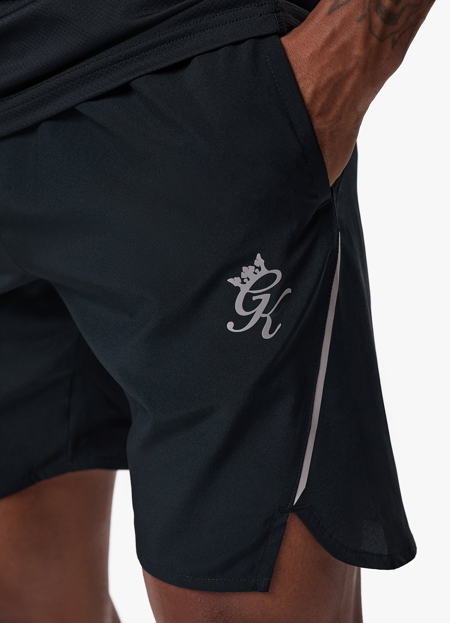 Gym King Flex 6" Short - Black/Silver S