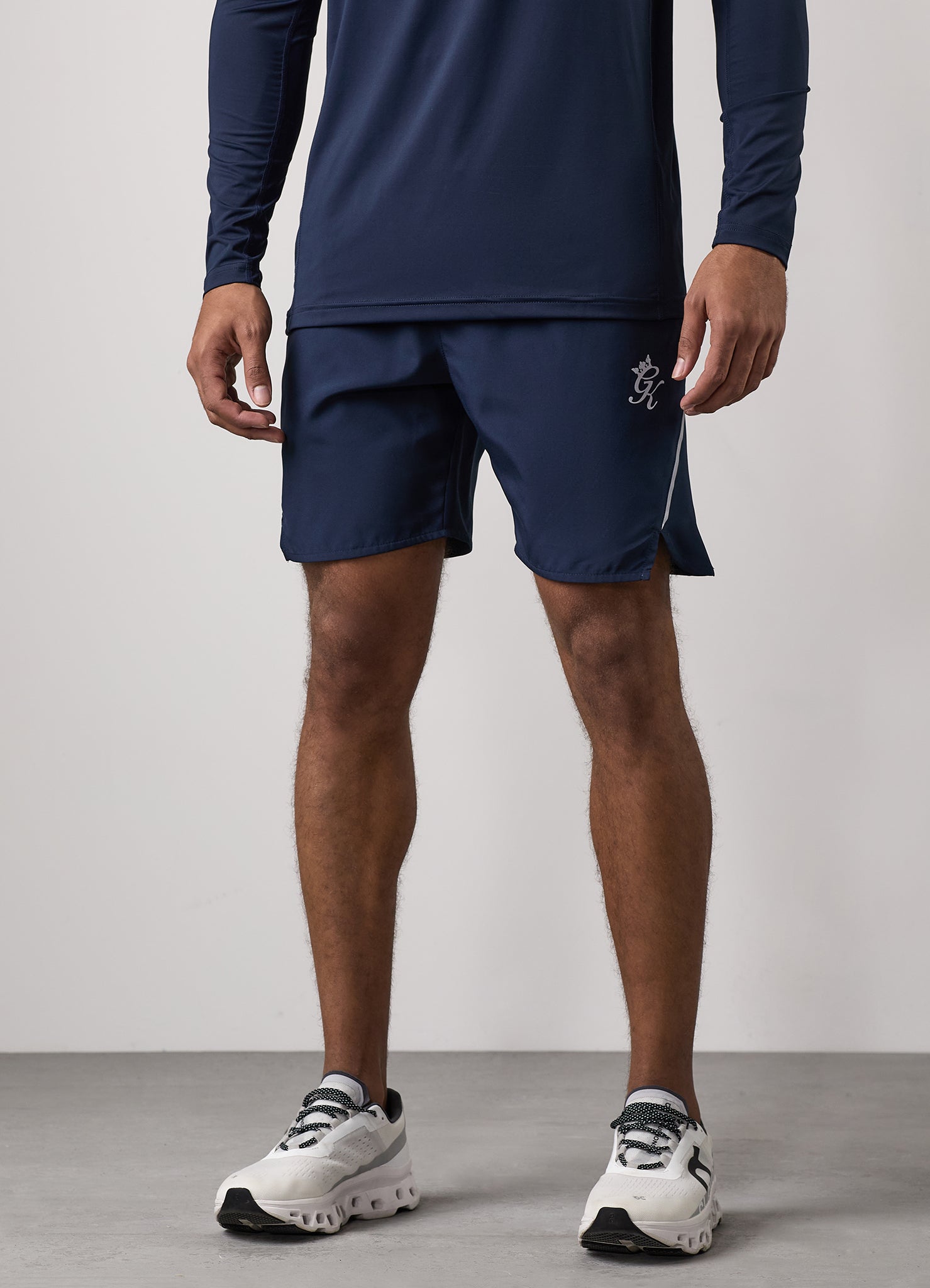 Gym King Flex Short - Dark Navy/Silver Xs