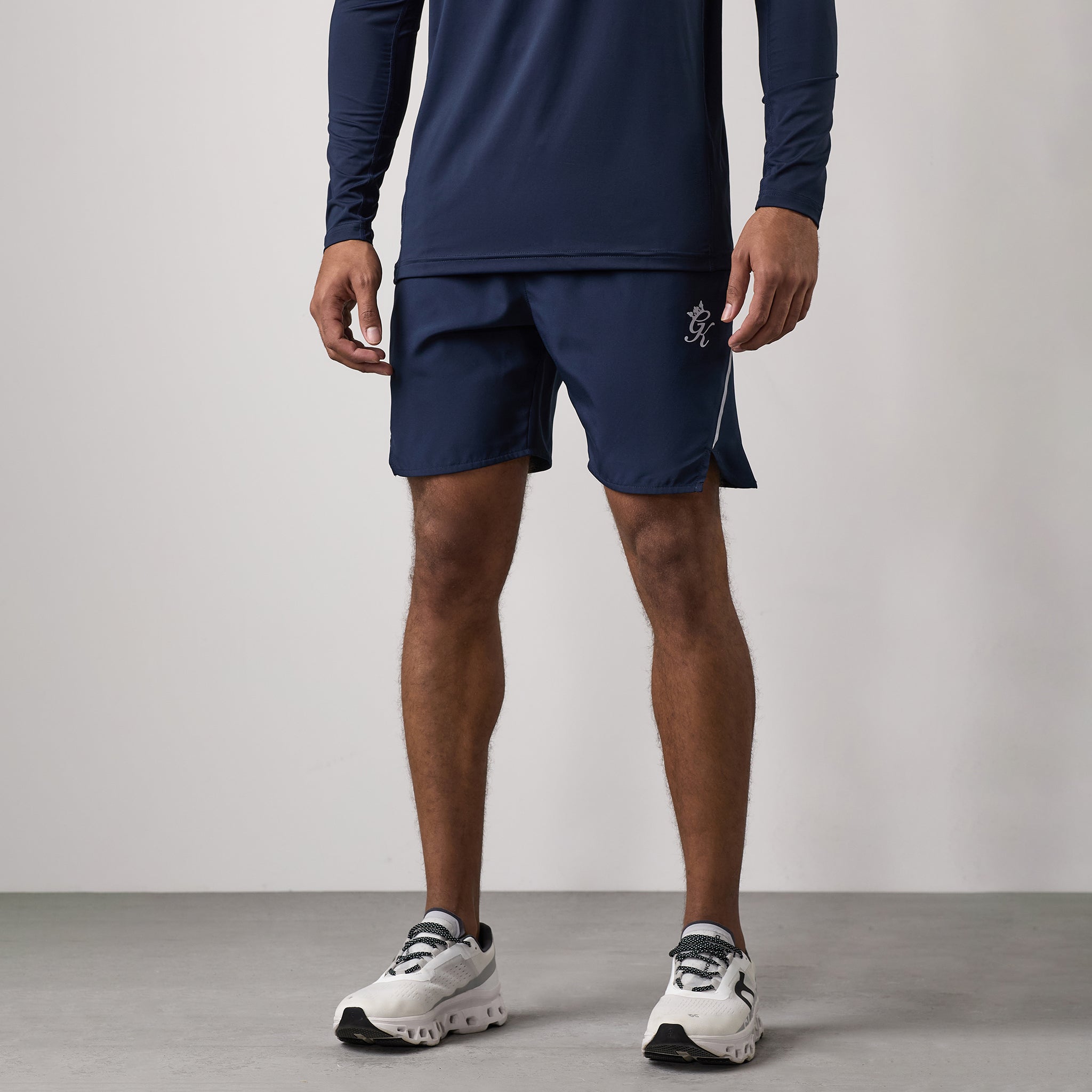 Gym King Flex Short - Dark Navy/Silver Xs