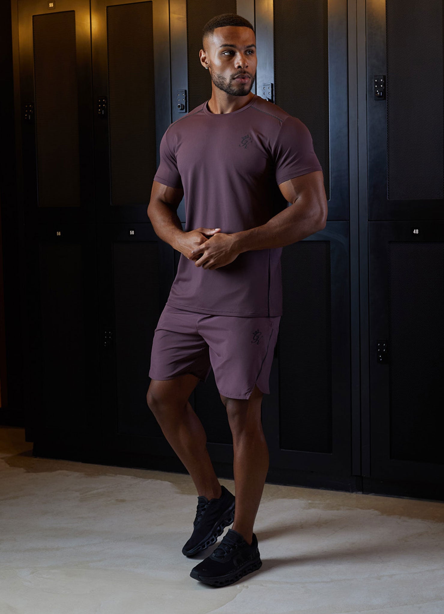 Gym King Flex Short - Deep Plum Xs