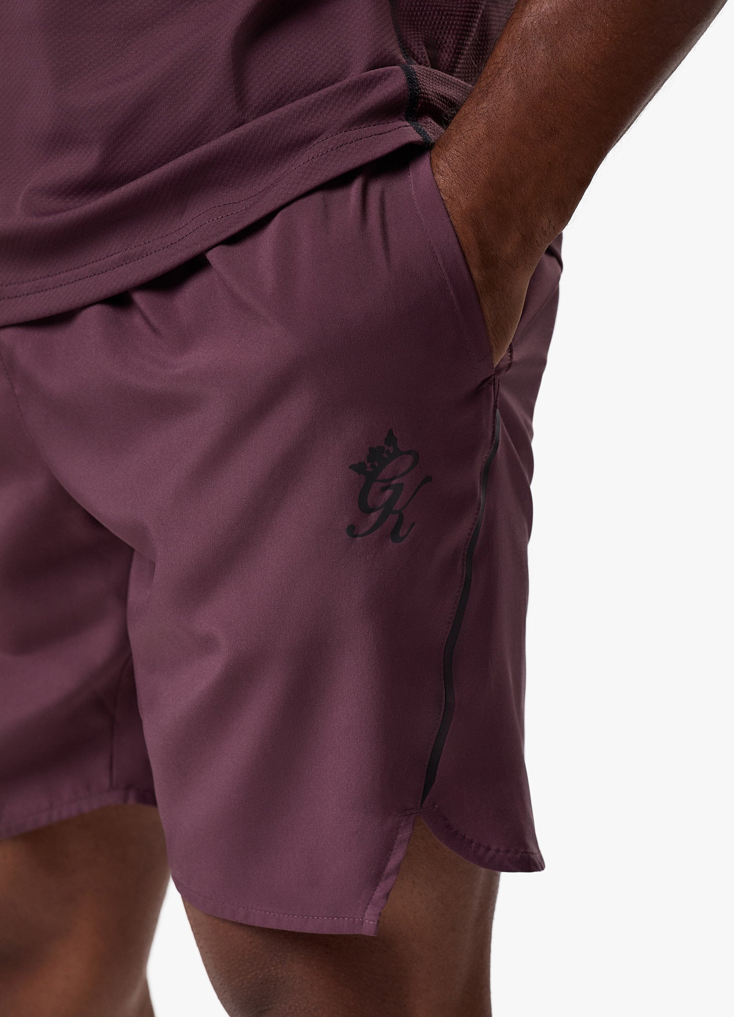 Gym King Flex Short - Deep Plum Xs