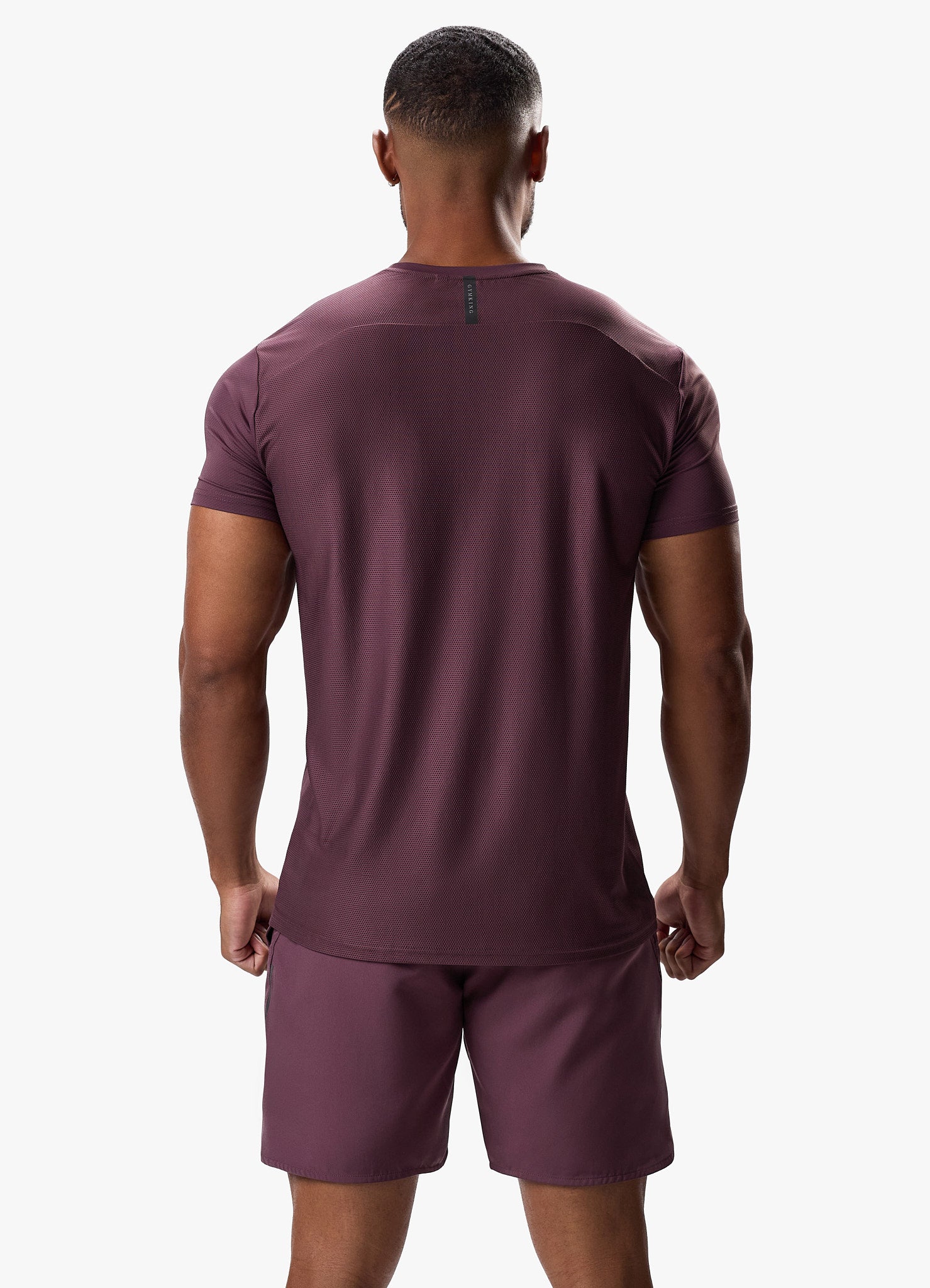 Gym King Flex Tee - Deep Plum Xs