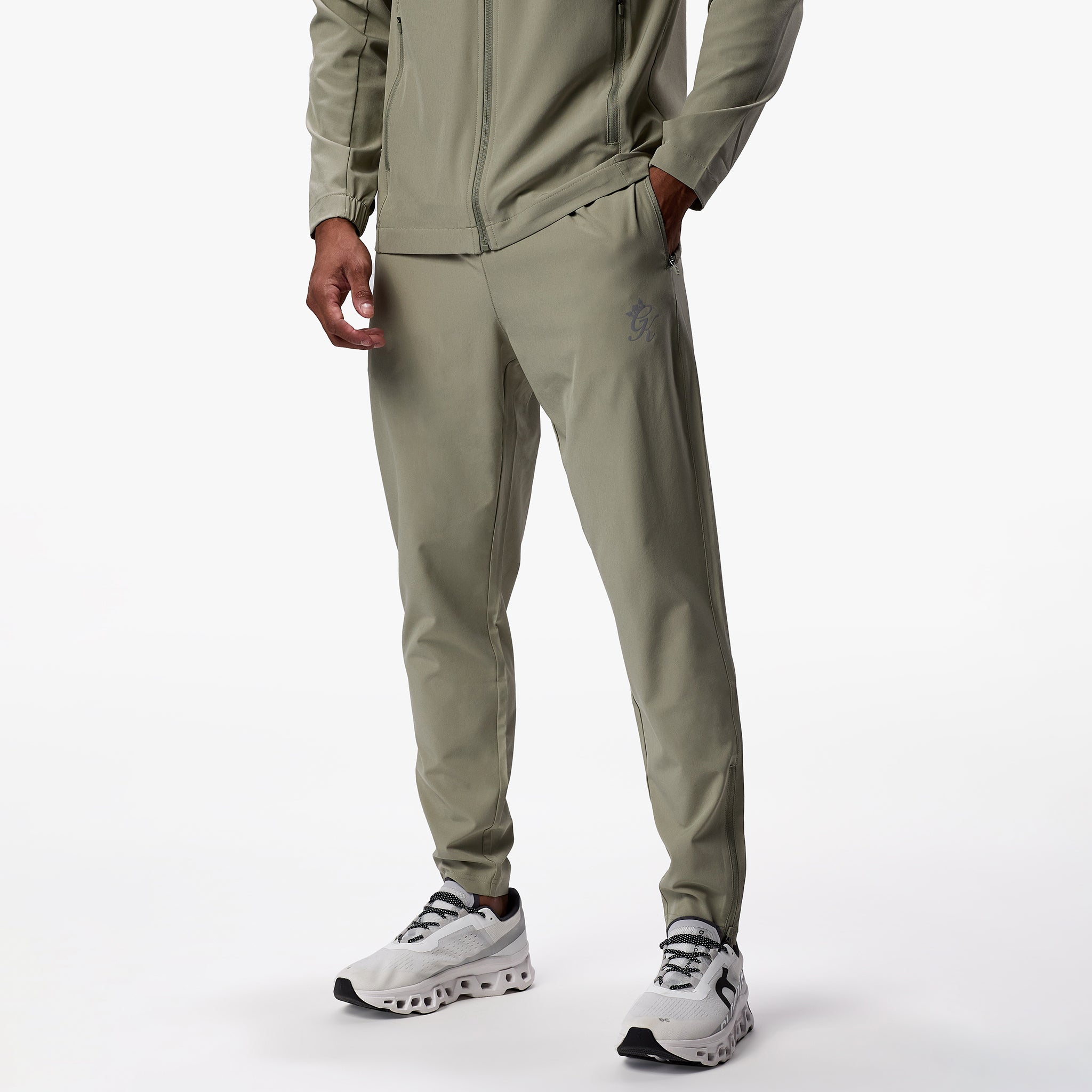 Gym King Flex Woven Tracksuit Bottom - Soft Khaki Xs