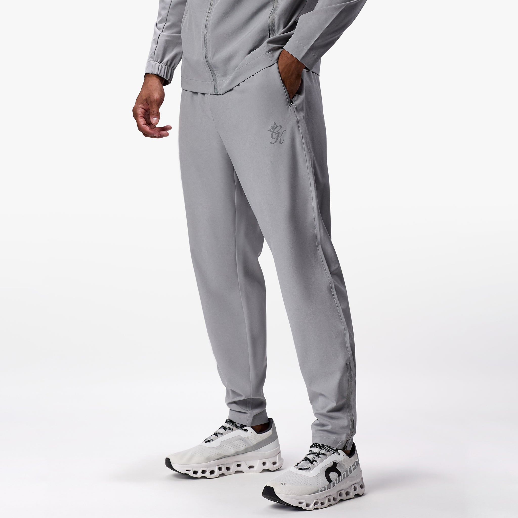 Gym King Flex Woven Tracksuit Bottom - Urban Grey Xs