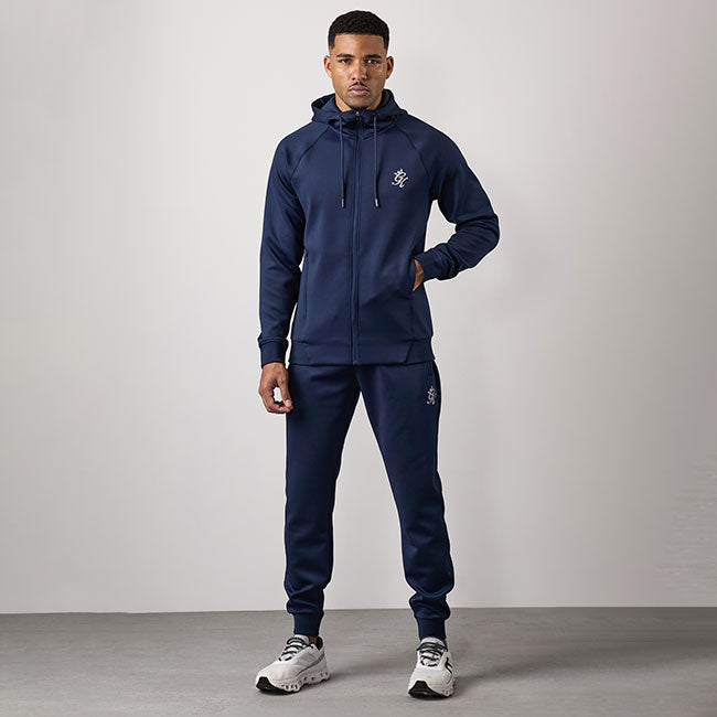 Gym King Full Zip Poly Tracksuit - Navy