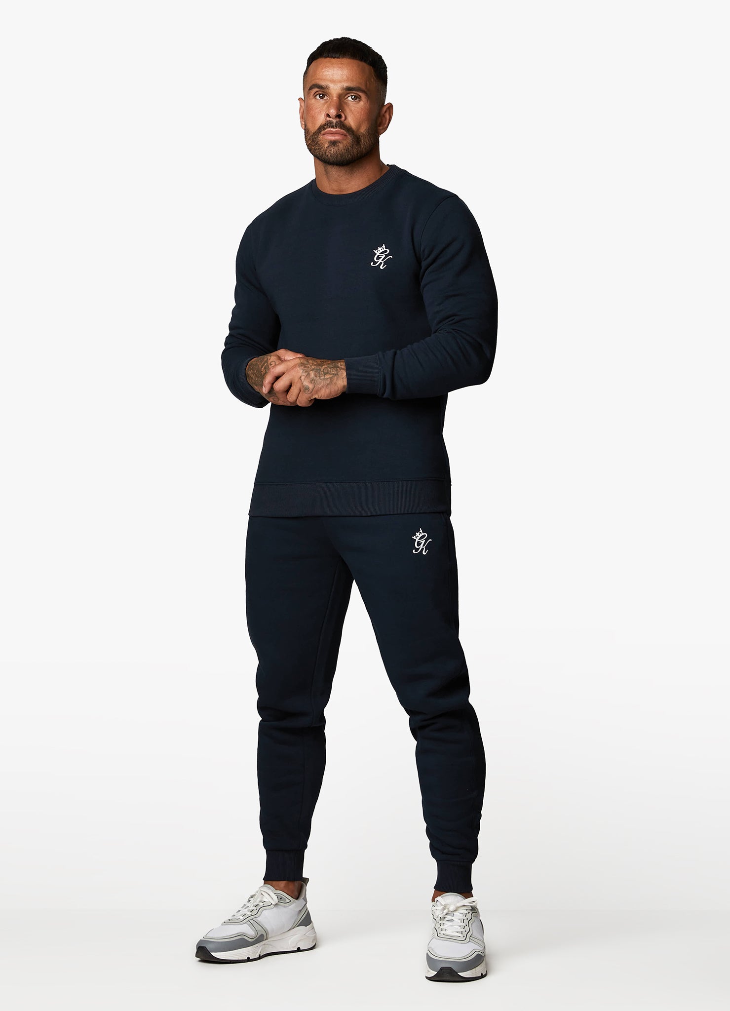 Gym King Fundamental Crew Tracksuit - Navy