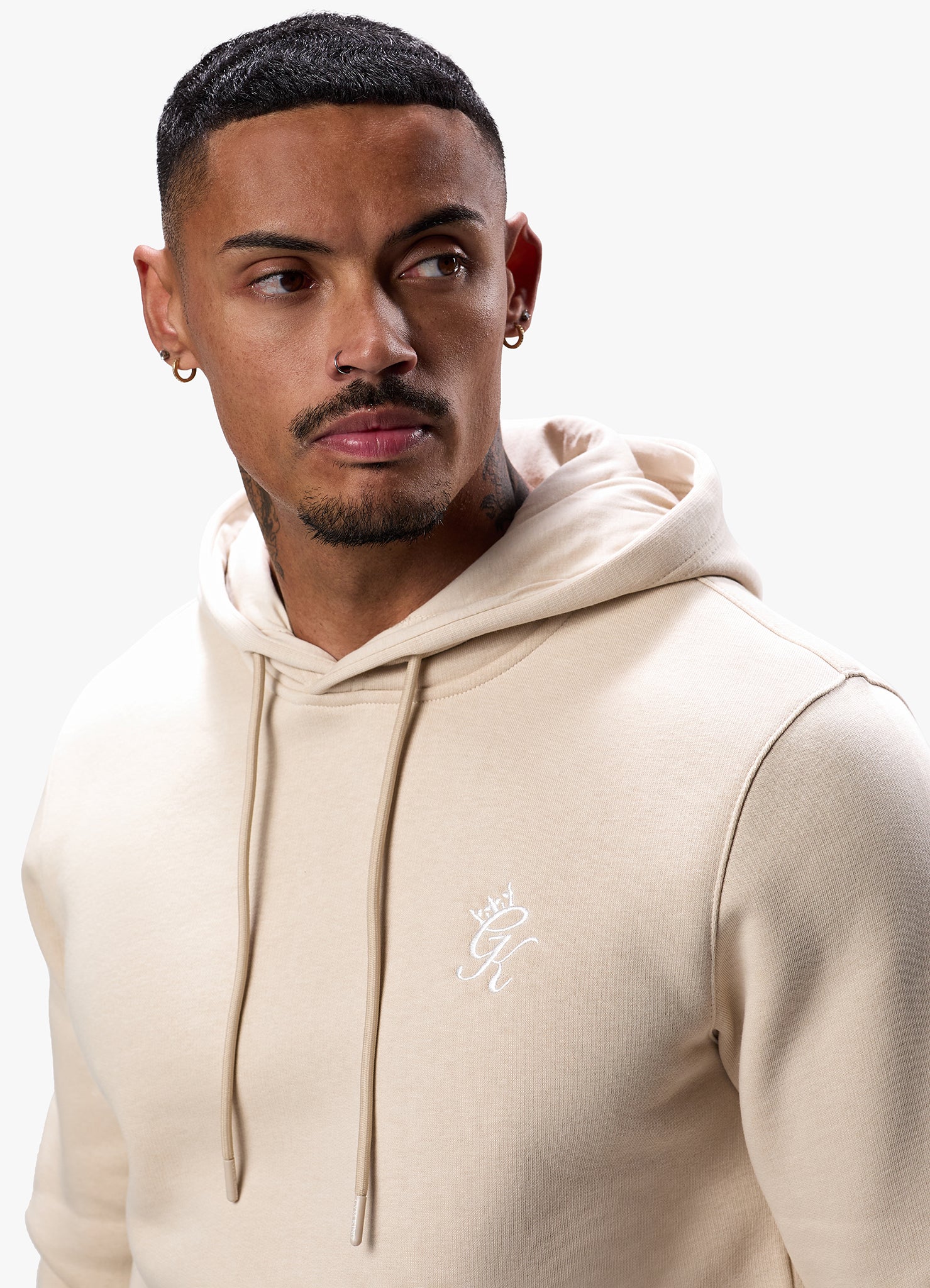 Gym King Fundamental Fleece Hood - Light Sand Xs