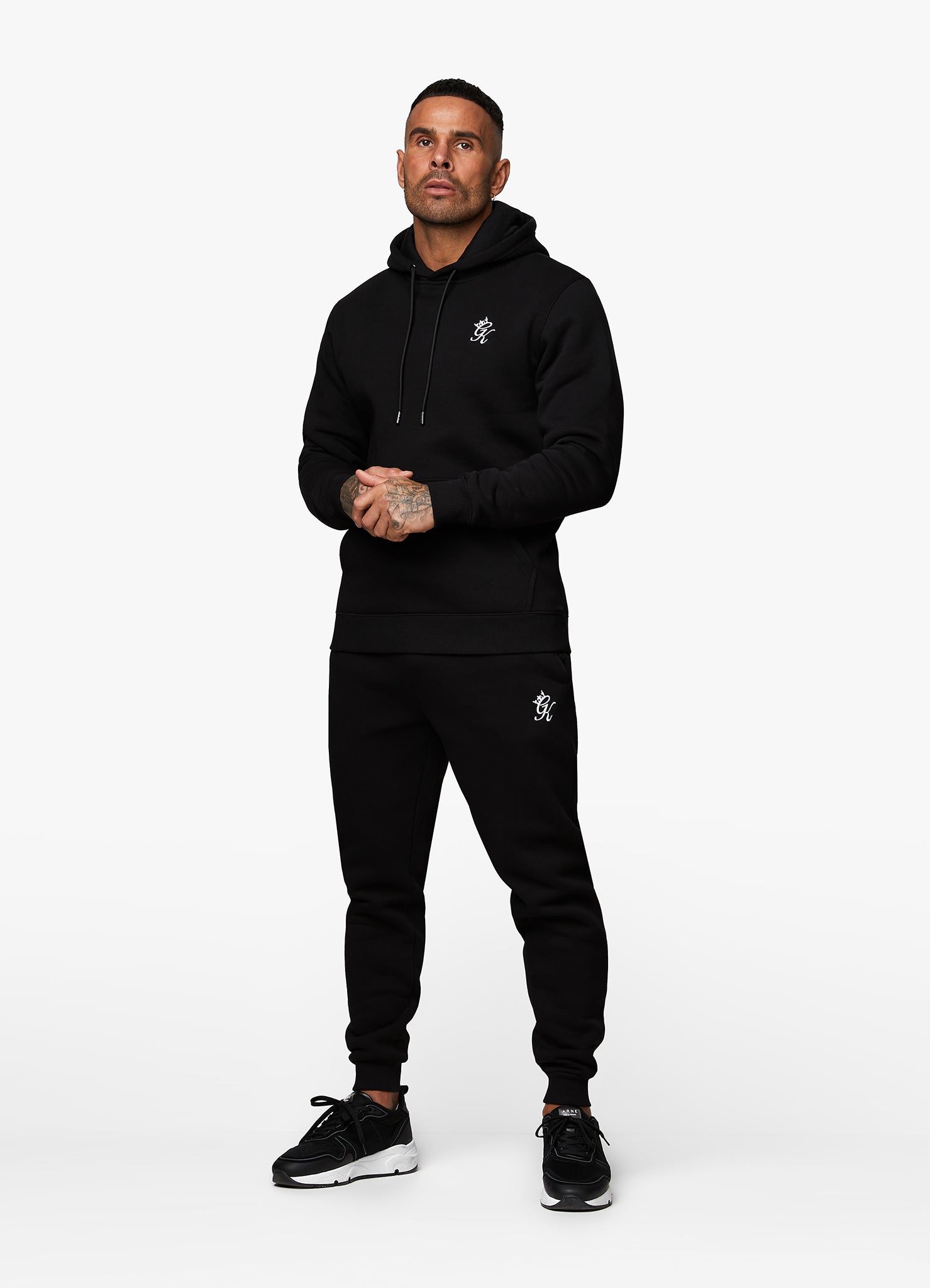 Gym King Fundamental Fleece Hood Tracksuit - Black