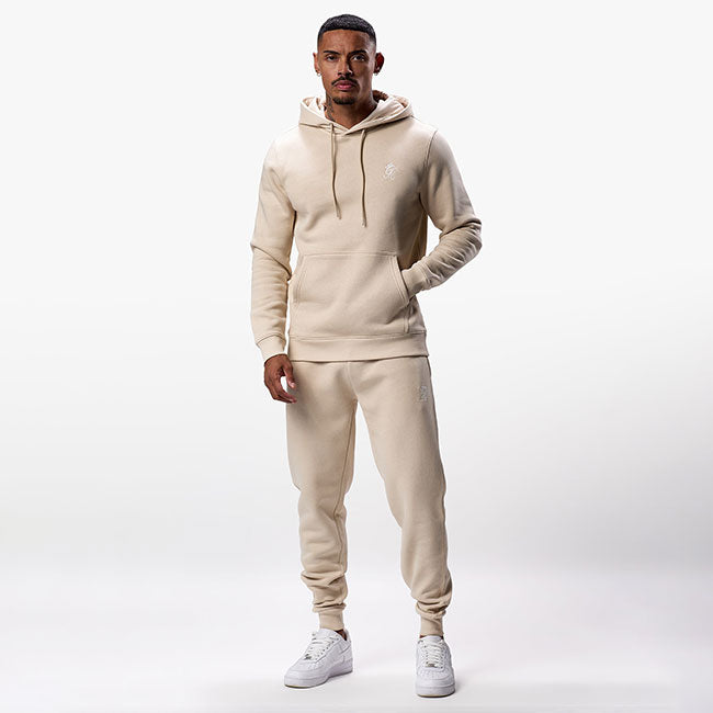 Gym King Fundamental Fleece Hood Tracksuit - Light Sand