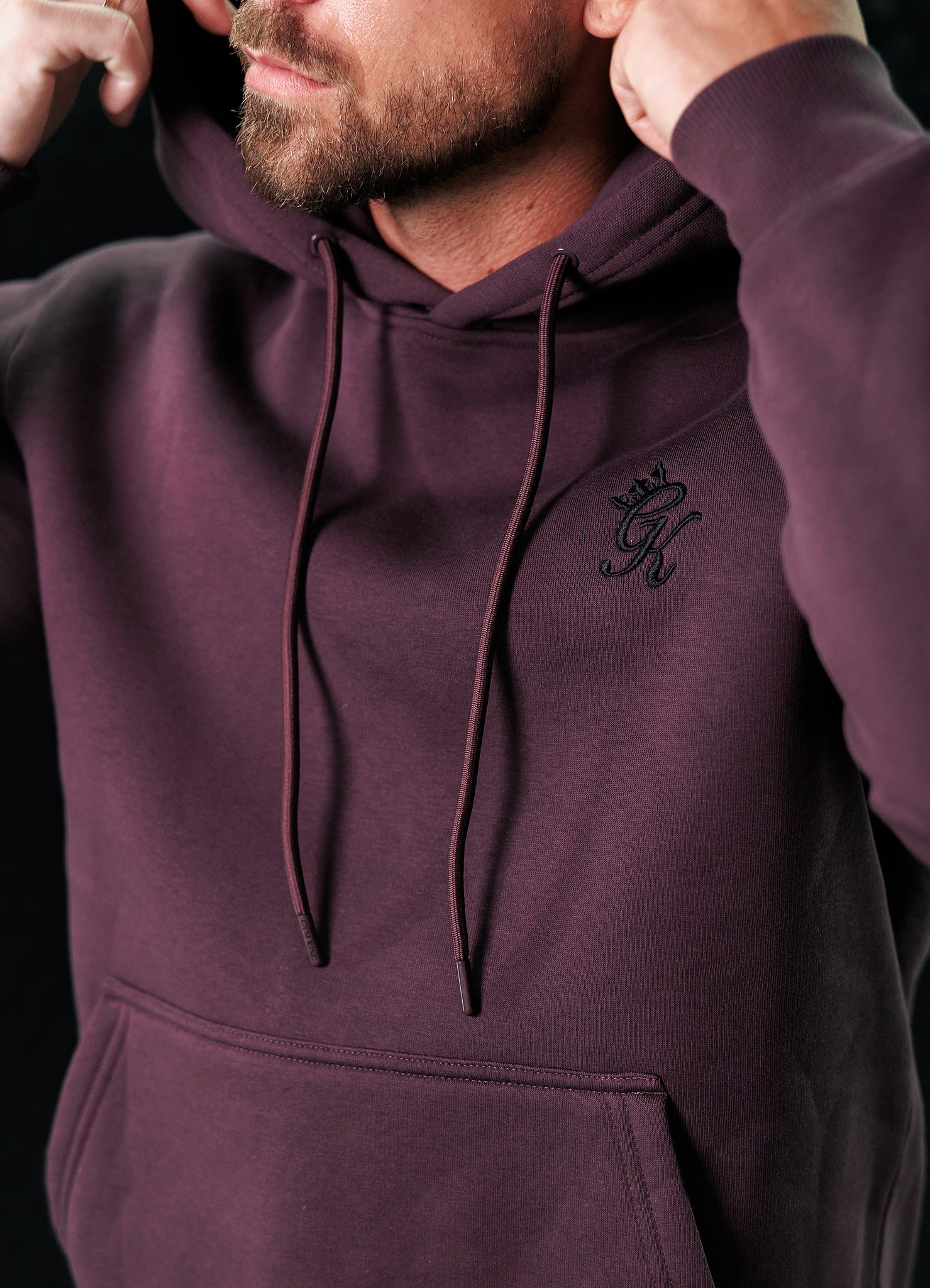 Gym King Fundamental Hood - Deep Plum Xs