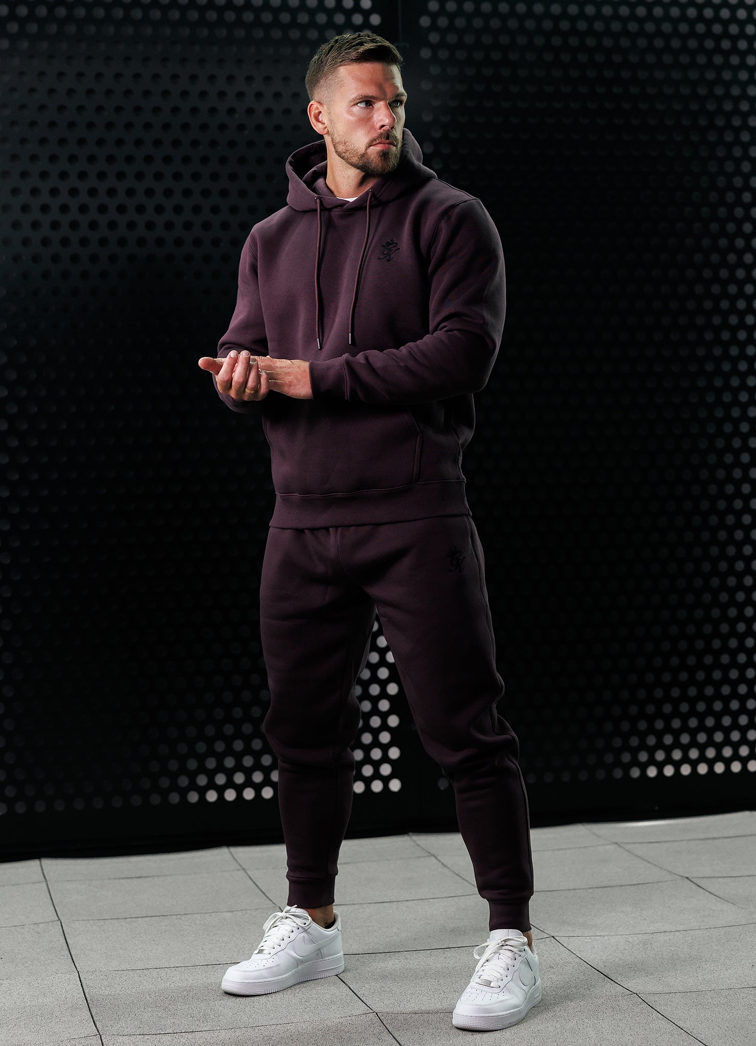 Gym King Fundamental Hood - Deep Plum Xs