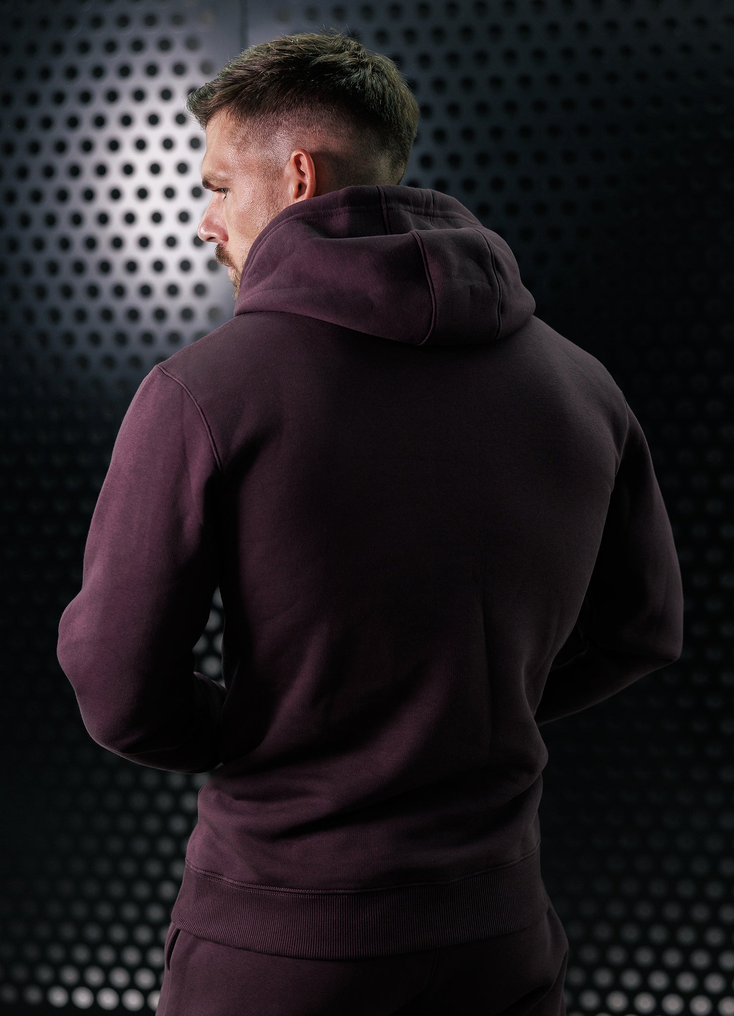 Gym King Fundamental Hood - Deep Plum Xs