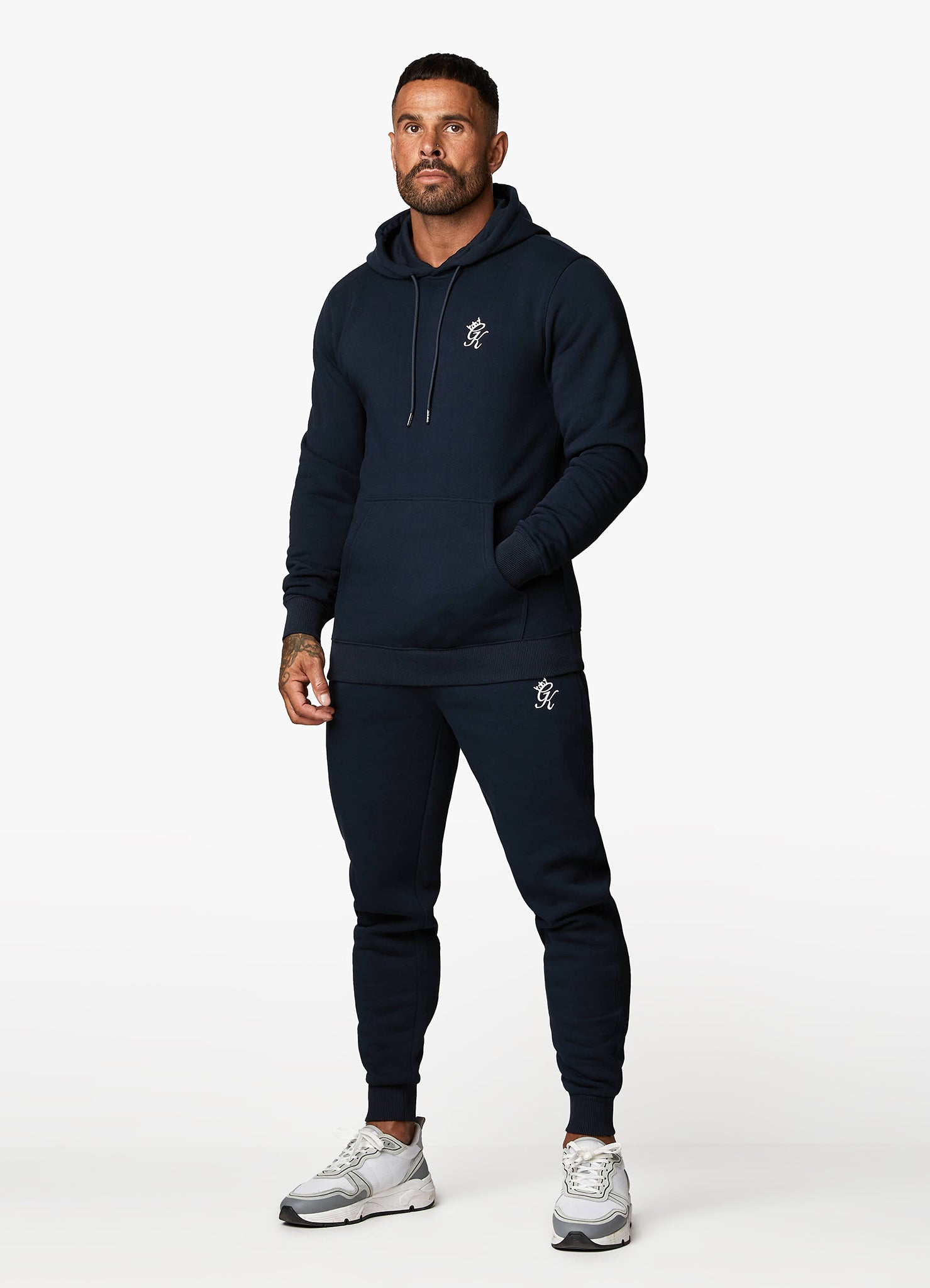 Gym King Fundamental Hood Tracksuit - Navy