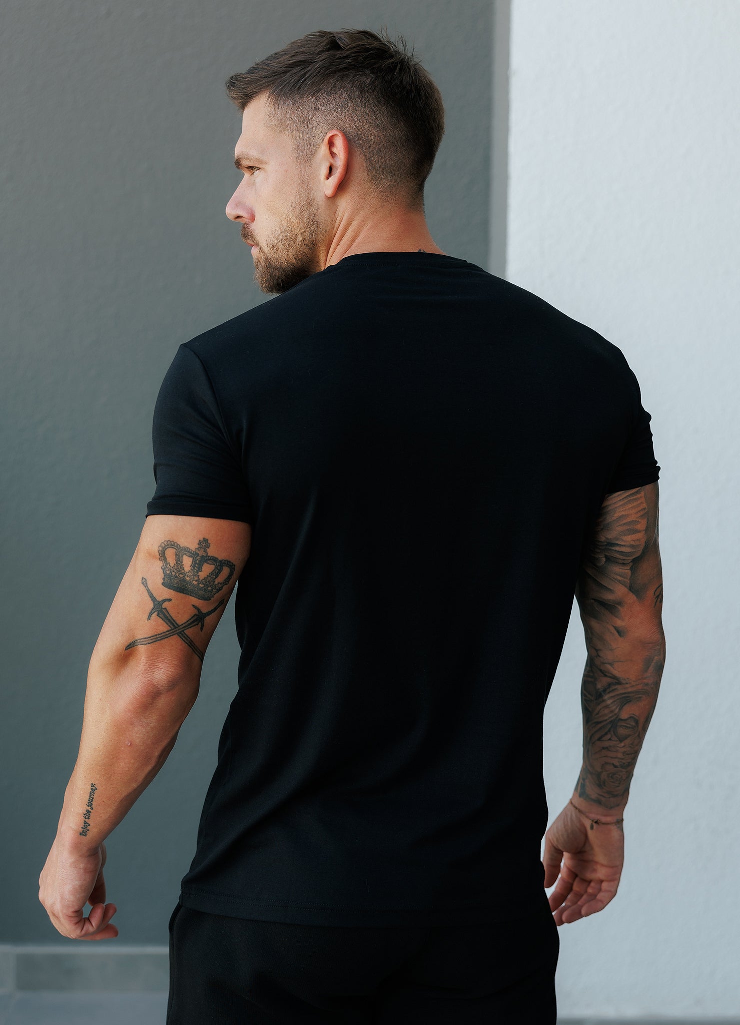 Gym King Fundamental Jersey Tee - Black Xs