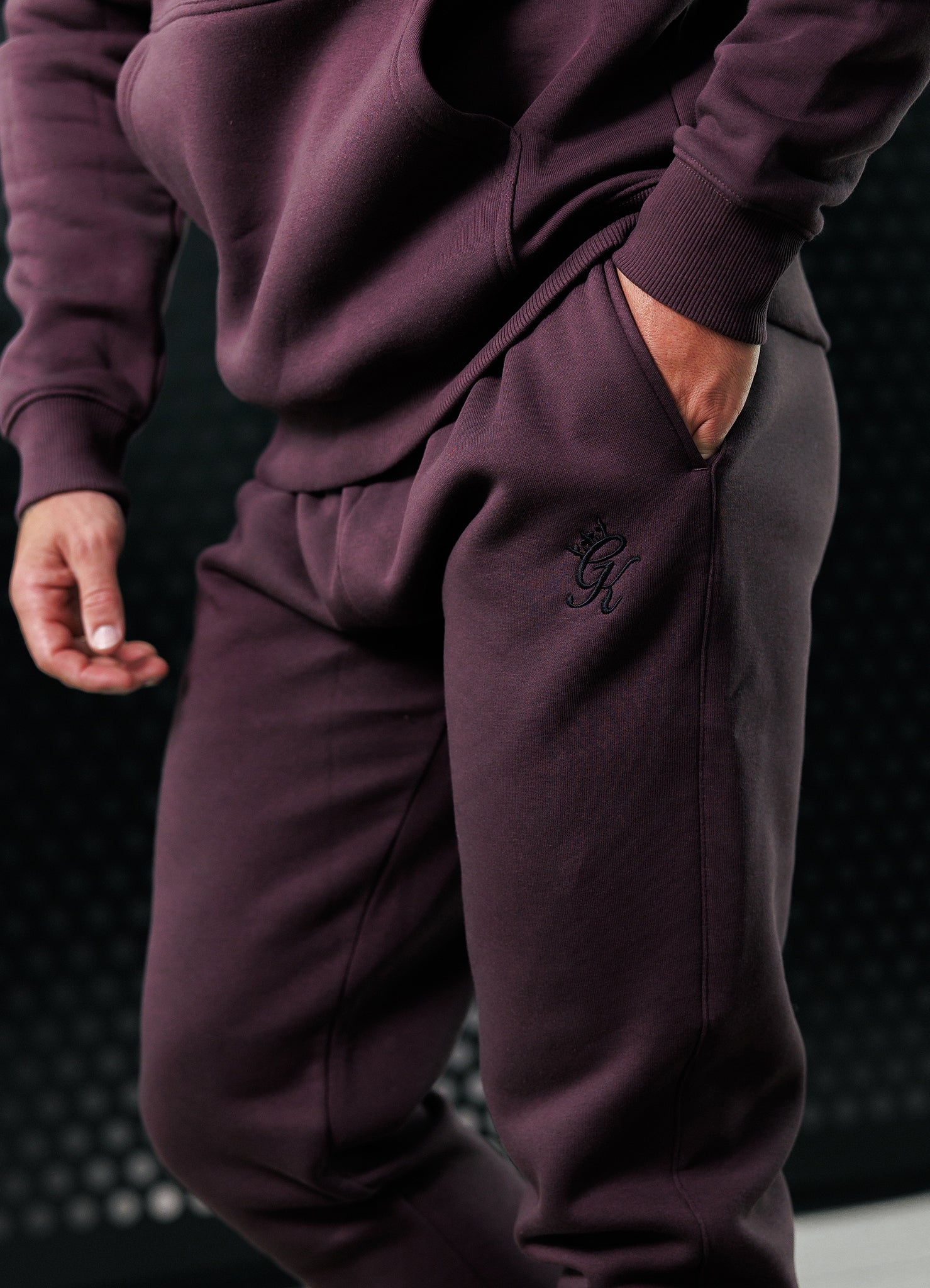 Gym King Fundamental Jogger - Deep Plum Xs