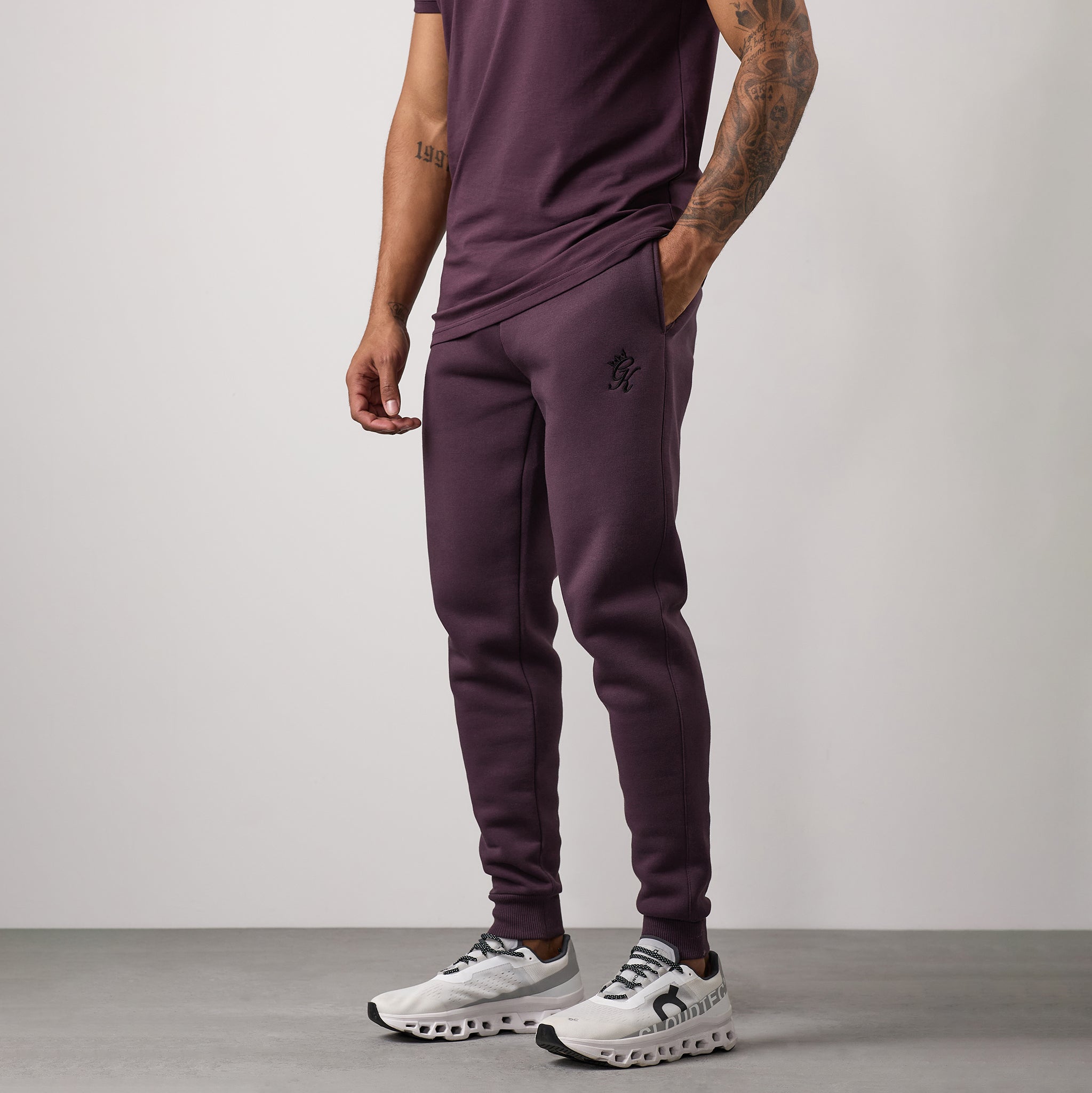 Gym King Fundamental Jogger - Deep Plum Xs