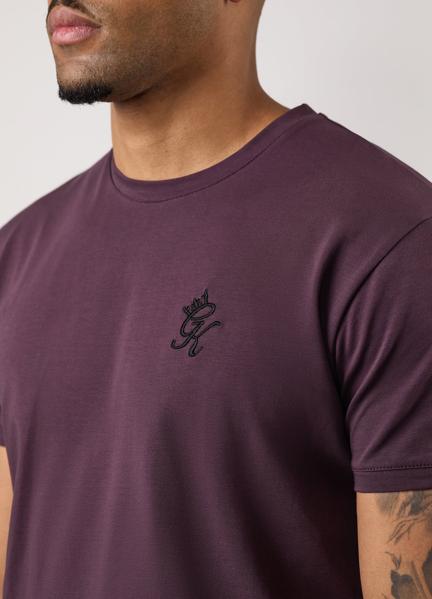 Gym King Fundamental Tee - Deep Plum Xs