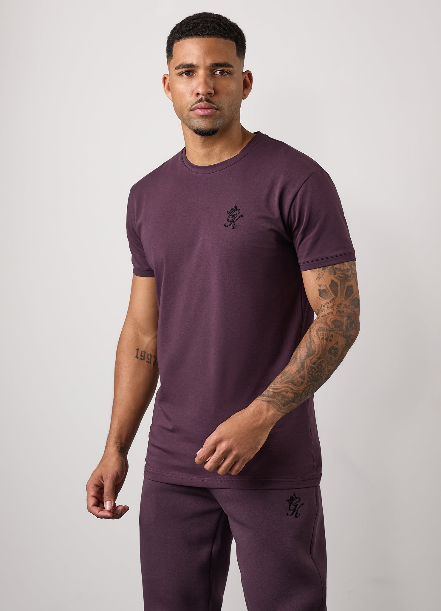 Gym King Fundamental Tee - Deep Plum Xs