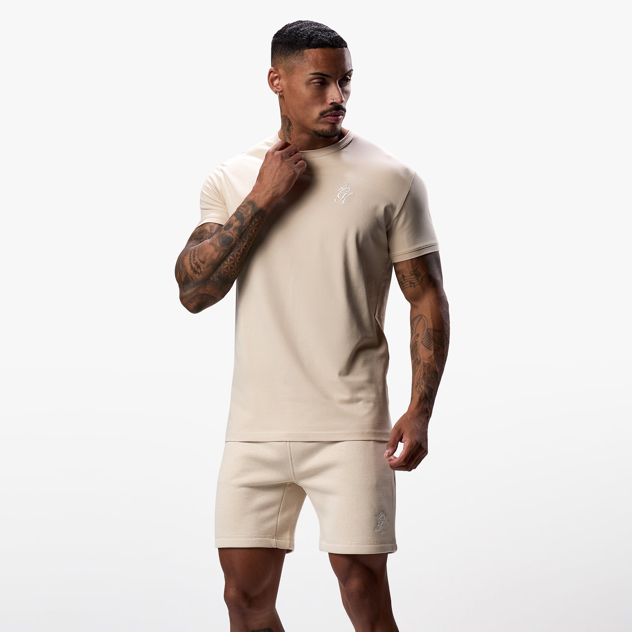 Gym King Fundamental Tee - Light Sand Xs