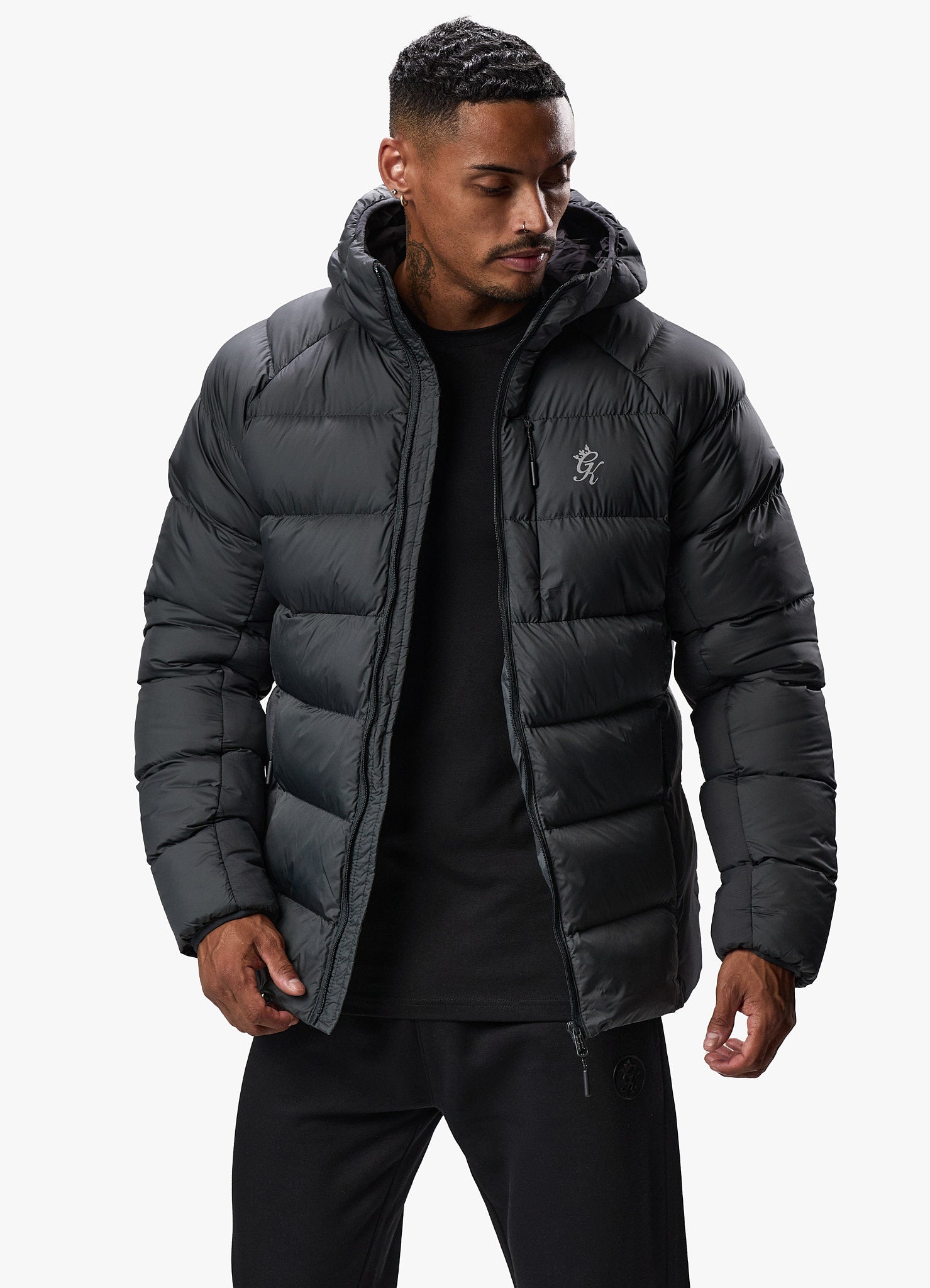 Gym King Limit Puffer Jacket - Grey Xs