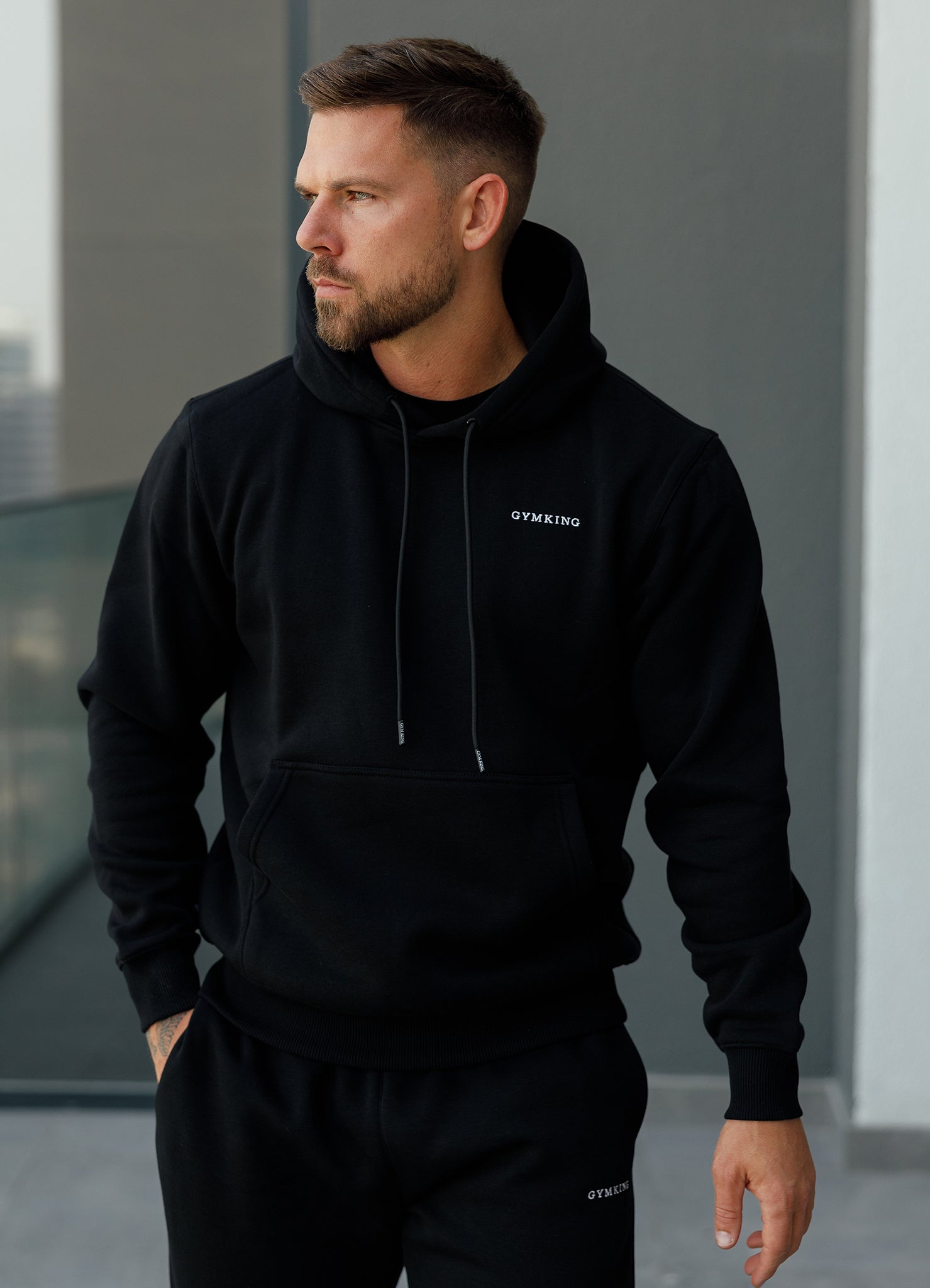 Gym King Linear Fundamental Hood - Black M