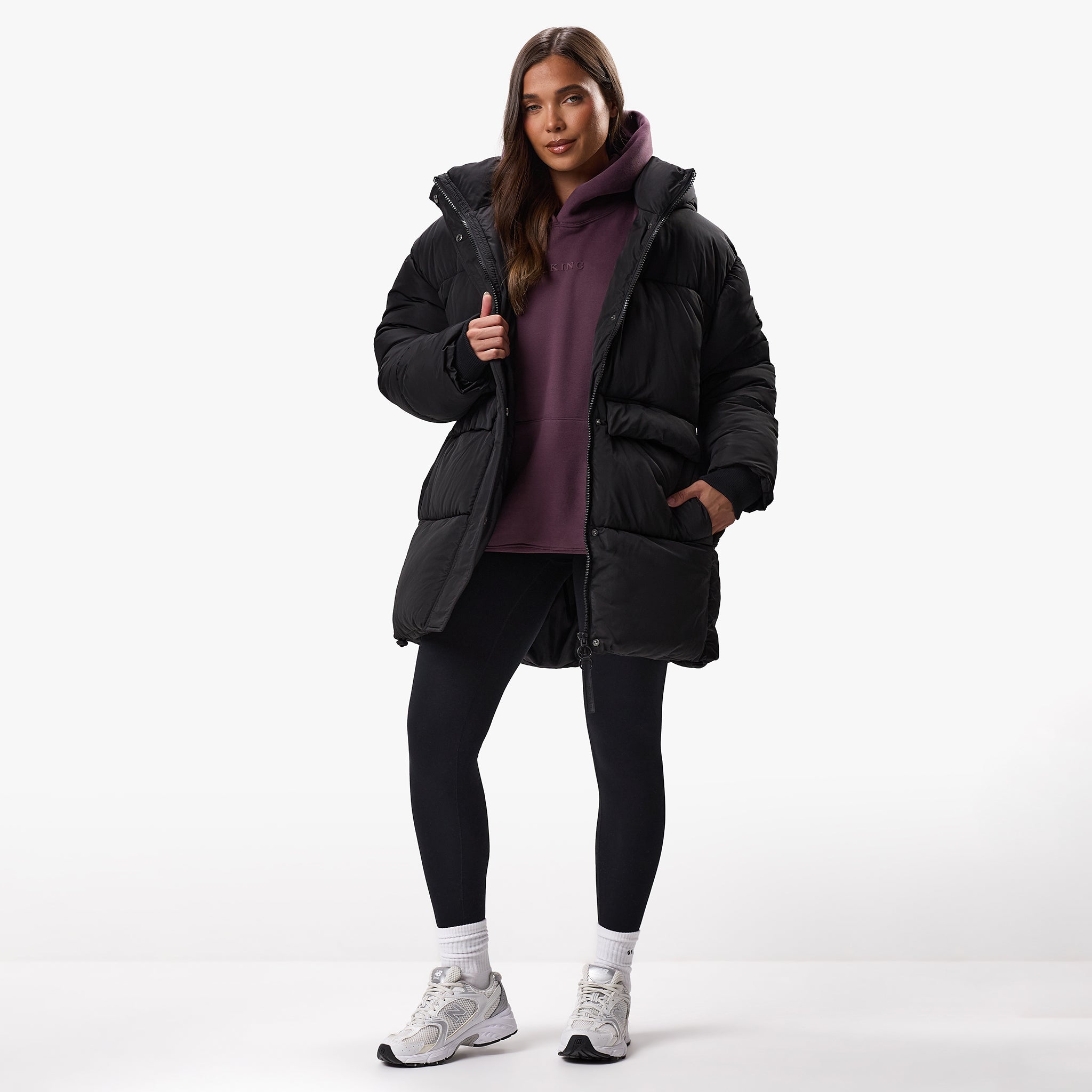 Gym King Mid Length Puffer - Black 6