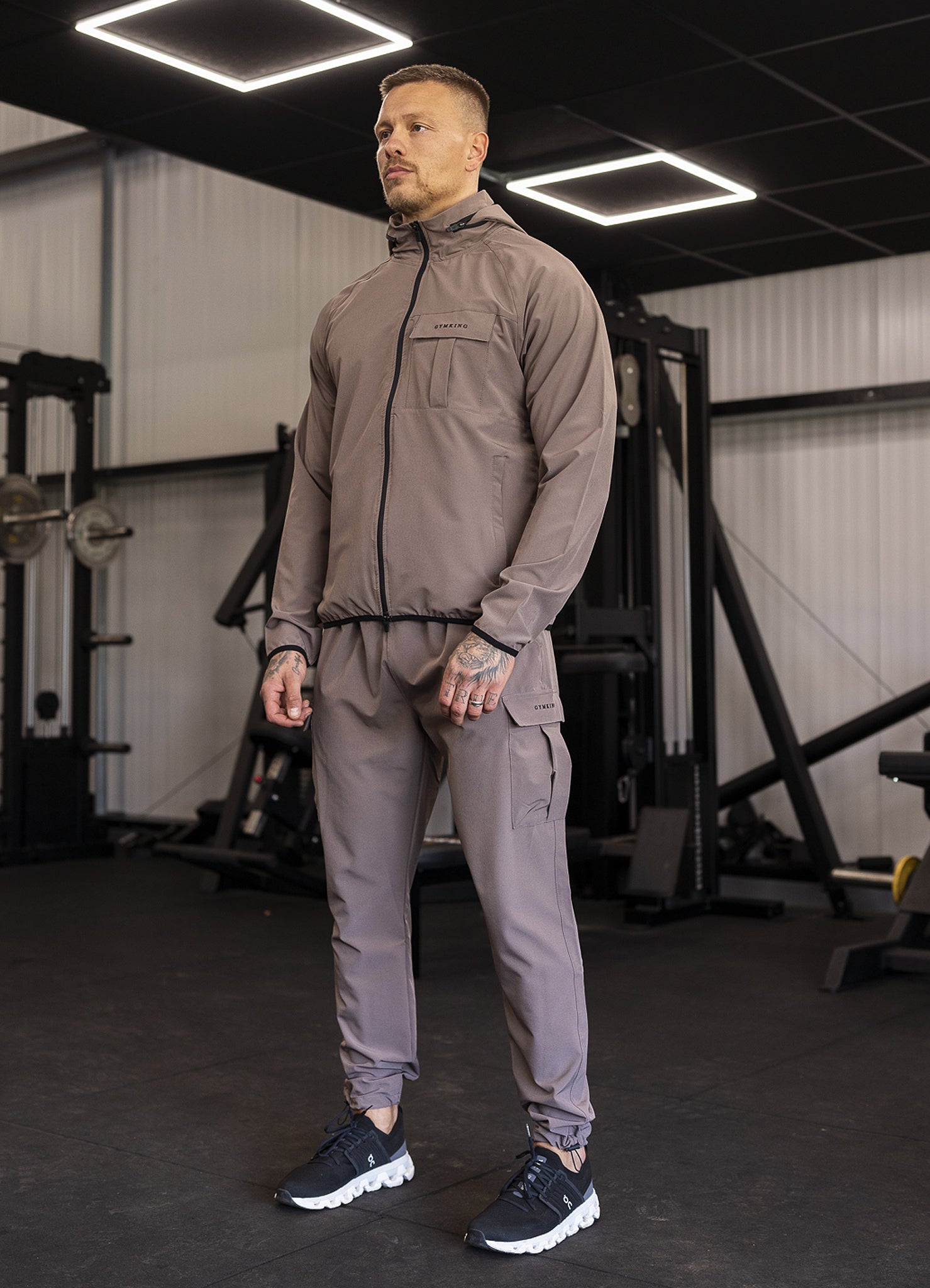 Gym King Mini Ripstop Woven Utility Jacket - Iron Xs