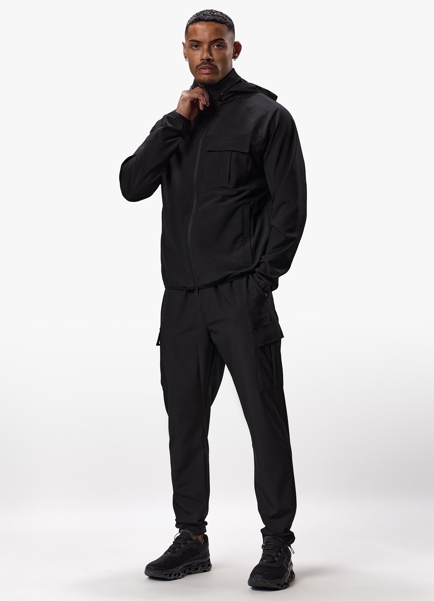 Gym King Mini Ripstop Woven Utility Tracksuit - Black