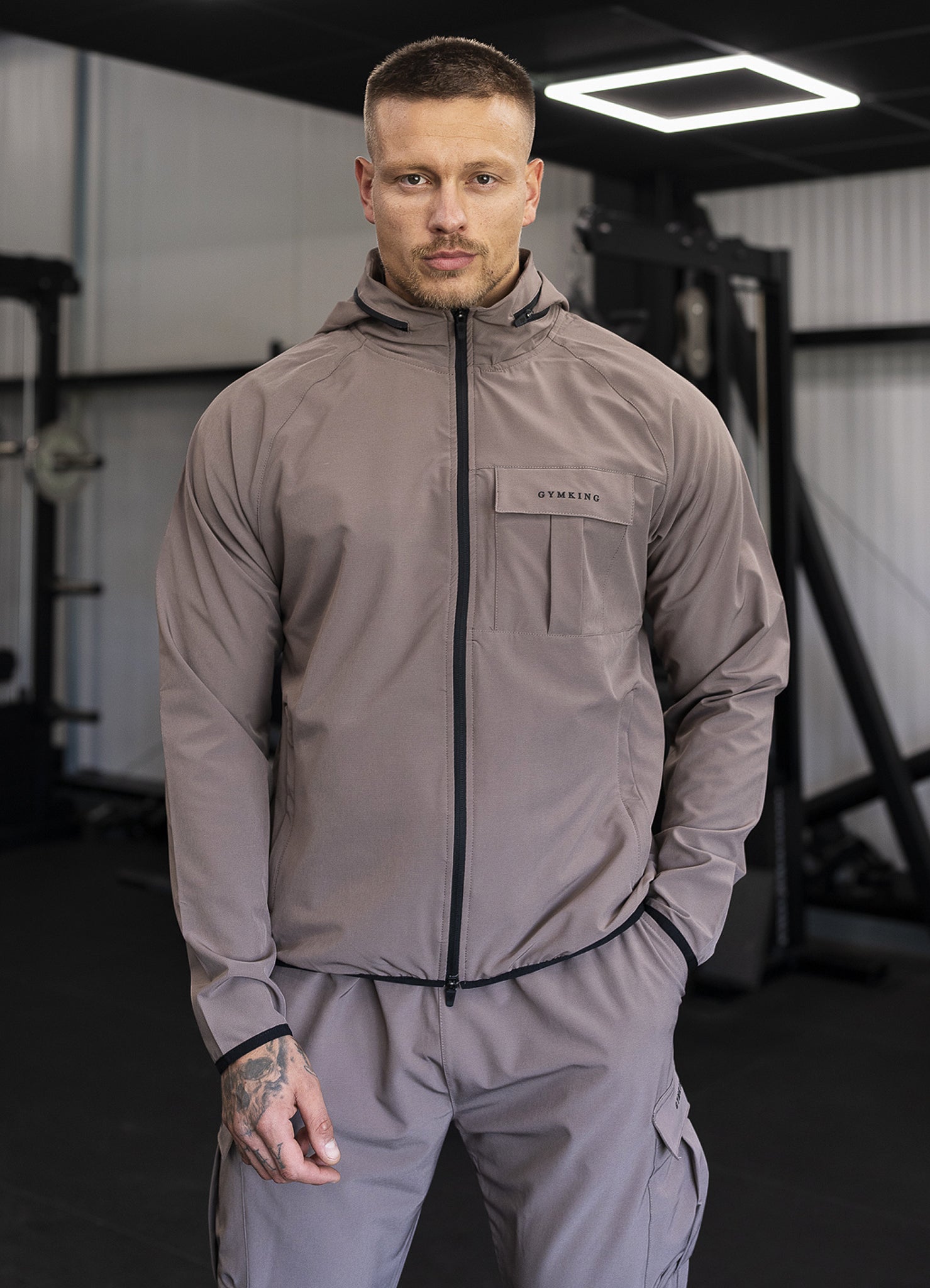 Gym King Mini Ripstop Woven Utility Tracksuit - Iron