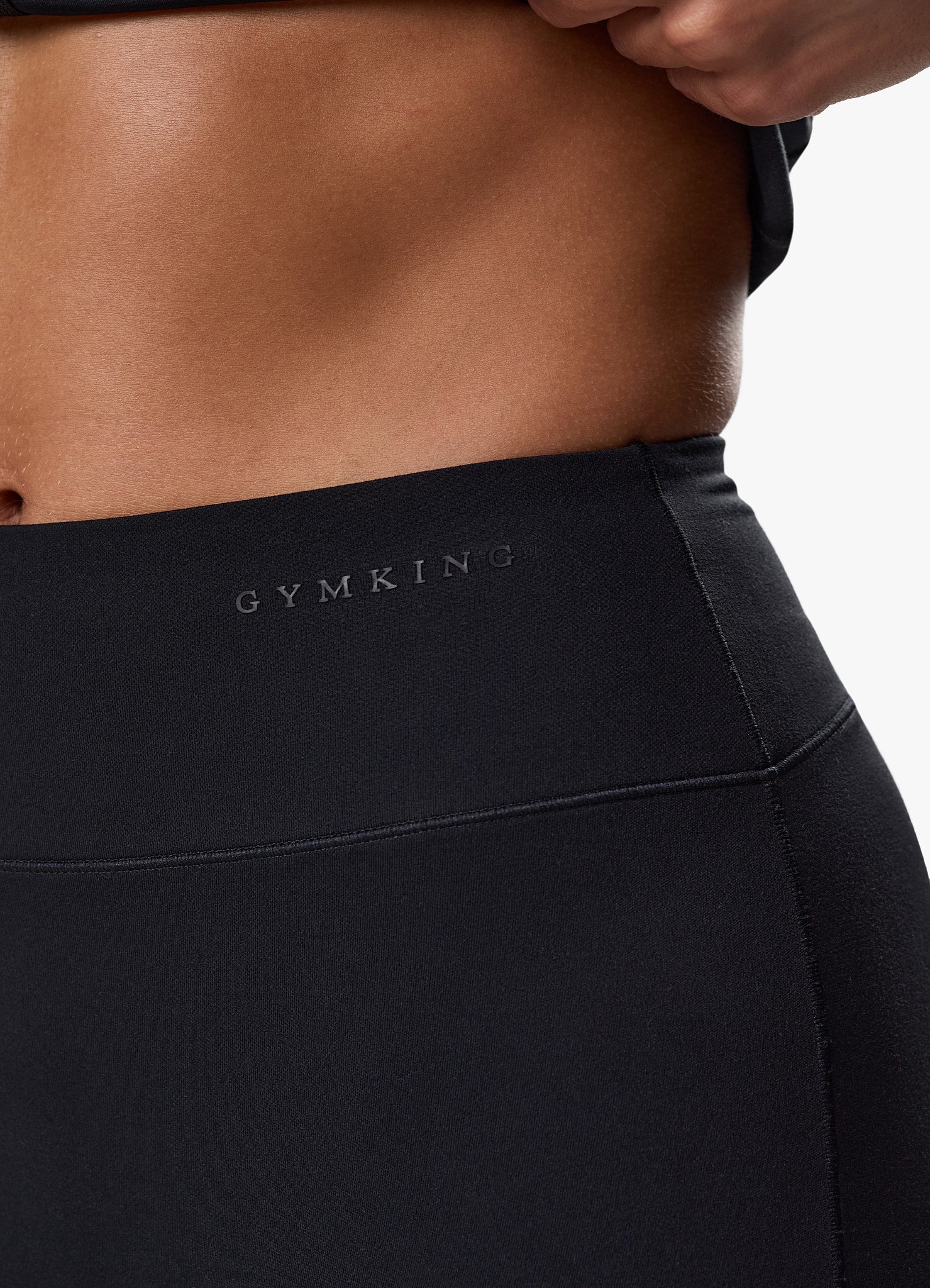 Gym King Peach Luxe Flare Trouser - Black Luxe 6