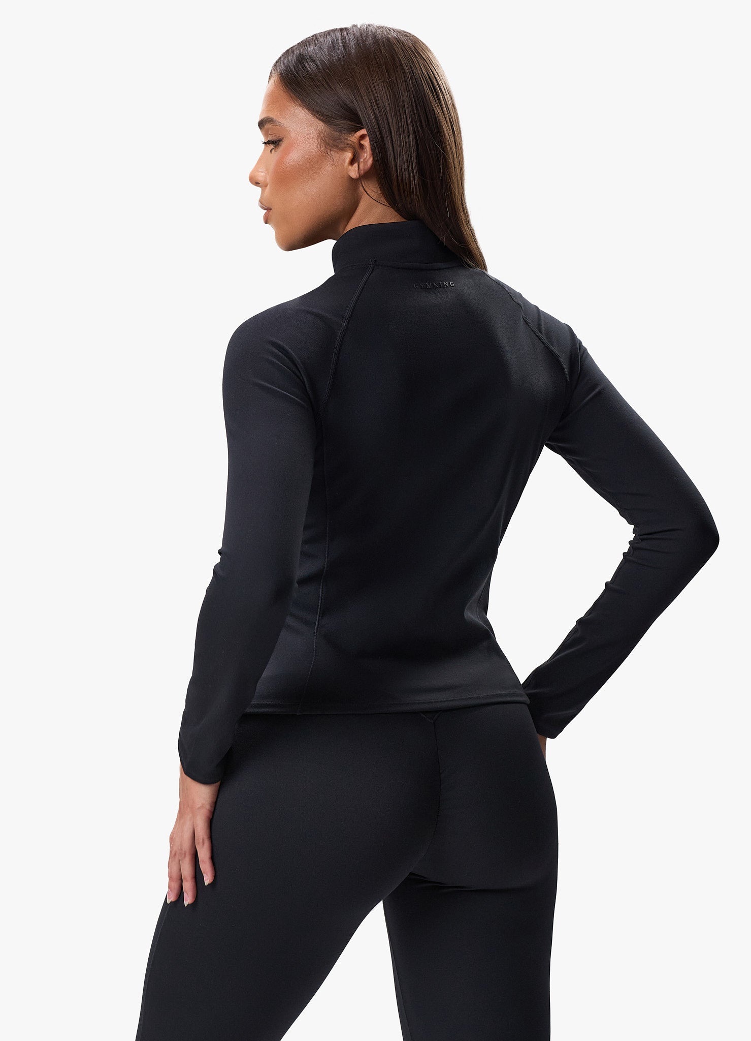 Gym King Peach Luxe Full Zip Jacket - Black Luxe 6