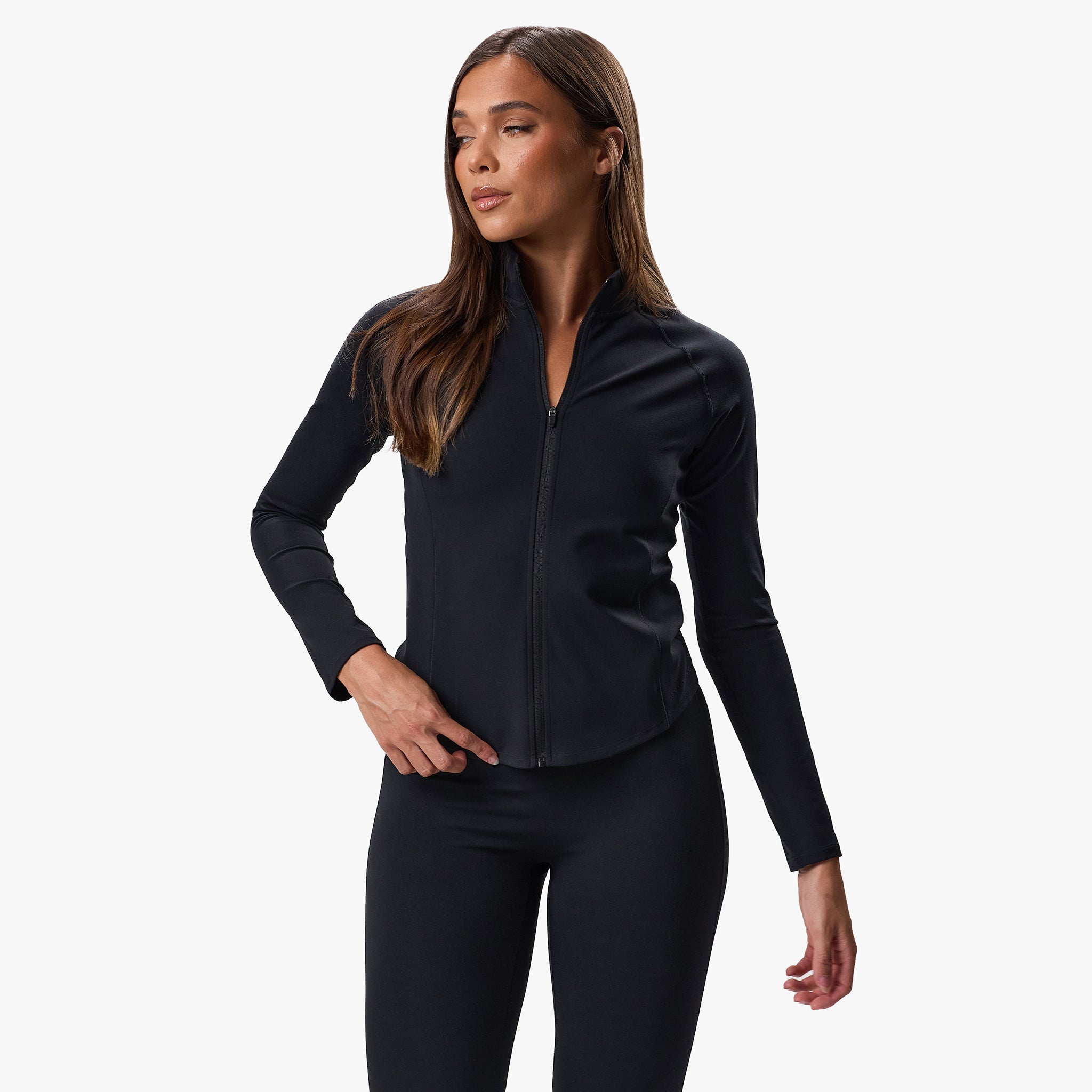 Gym King Peach Luxe Full Zip Jacket - Black Luxe 6