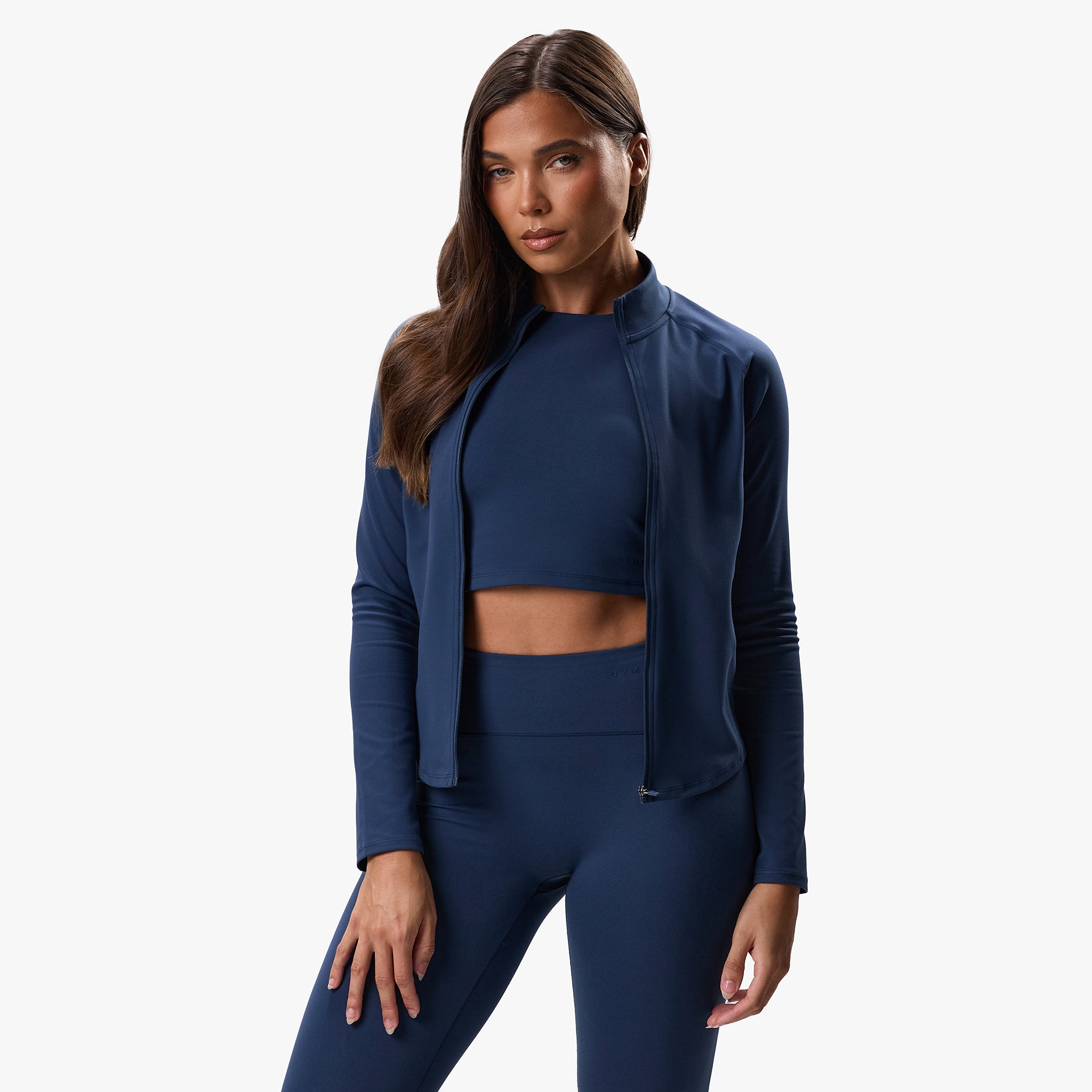 Gym King Peach Luxe Full Zip Jacket - Rich Blue Luxe 6