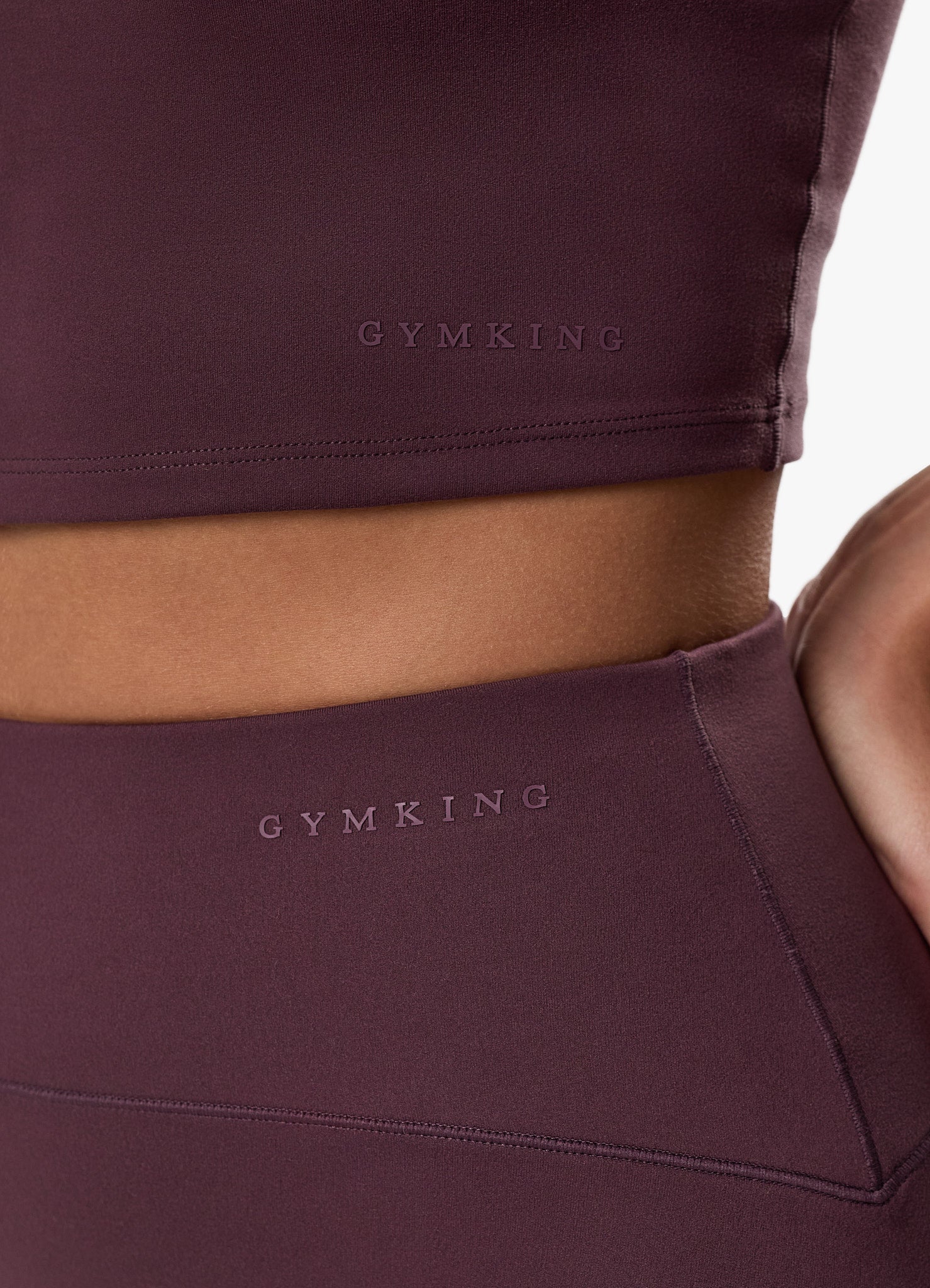 Gym King Peach Luxe High Neck Tank - Deep Plum Luxe 6