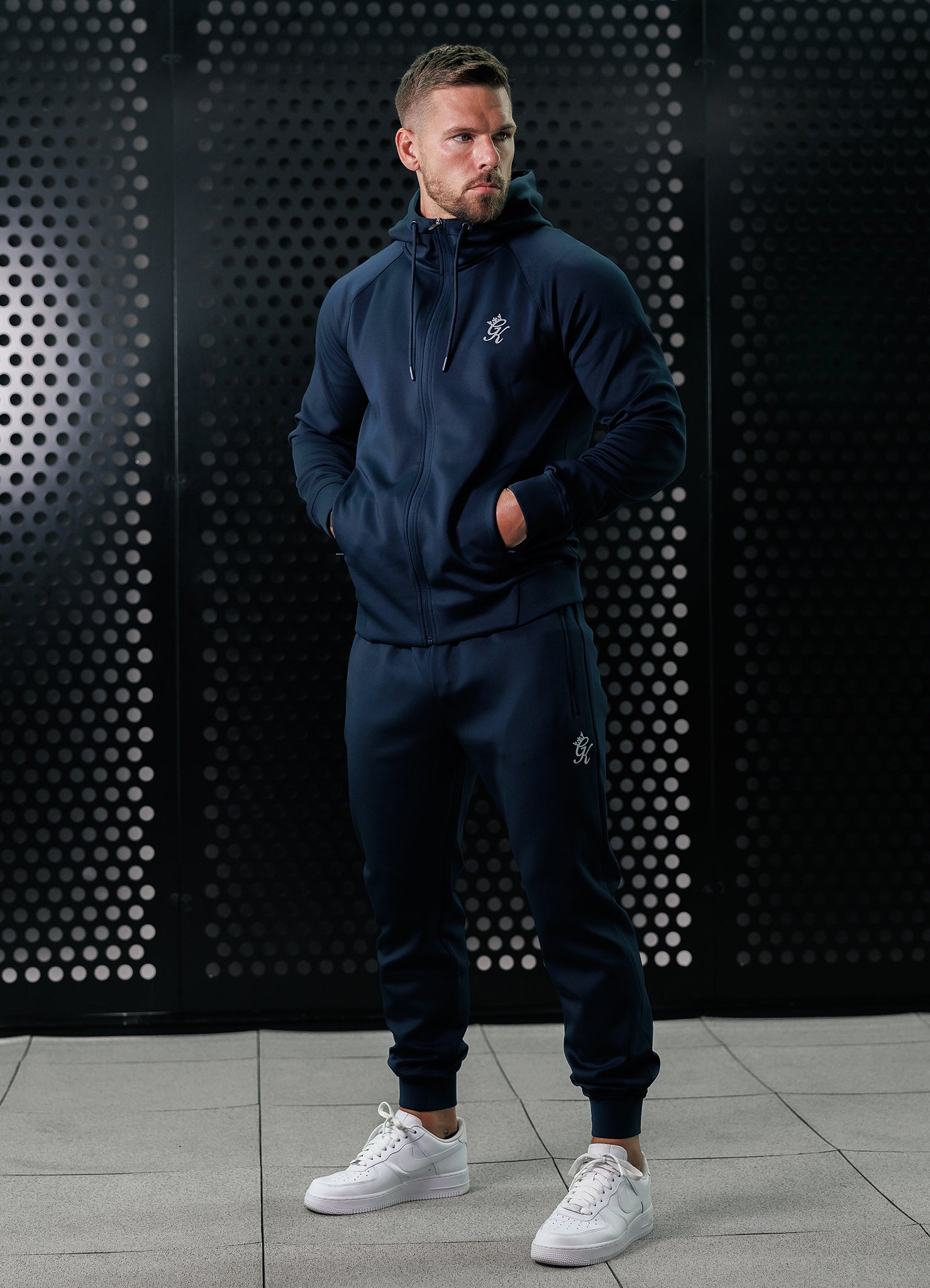 Gym King Poly Tracksuit Bottom - Navy Xs