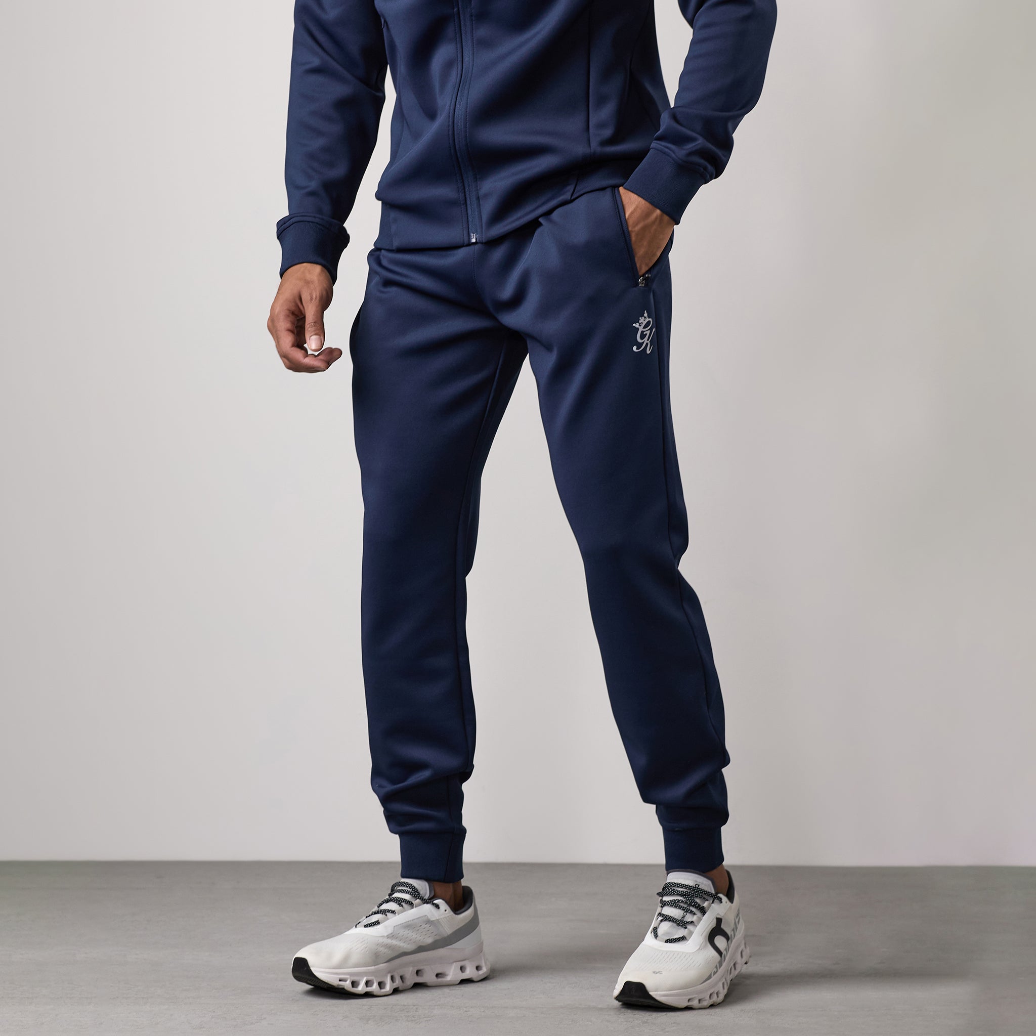 Gym King Poly Tracksuit Bottom - Navy Xs