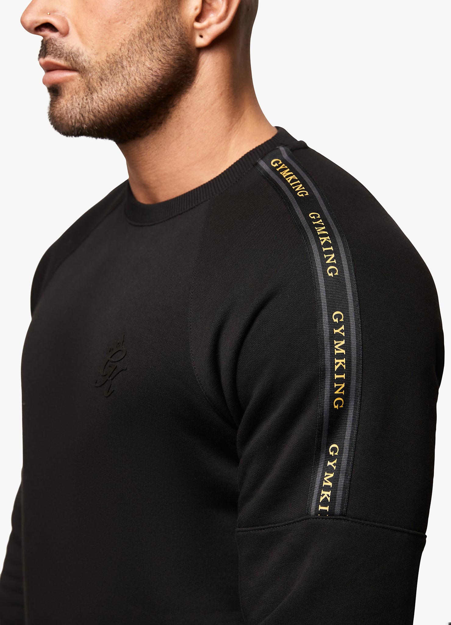 Gym King Premium Taped Tracksuit - Black/Gold