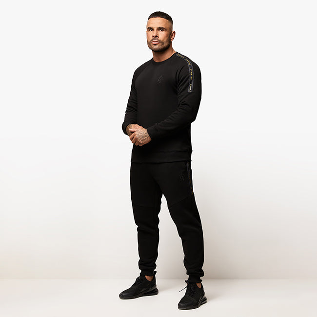 Gym King Premium Taped Tracksuit - Black/Gold