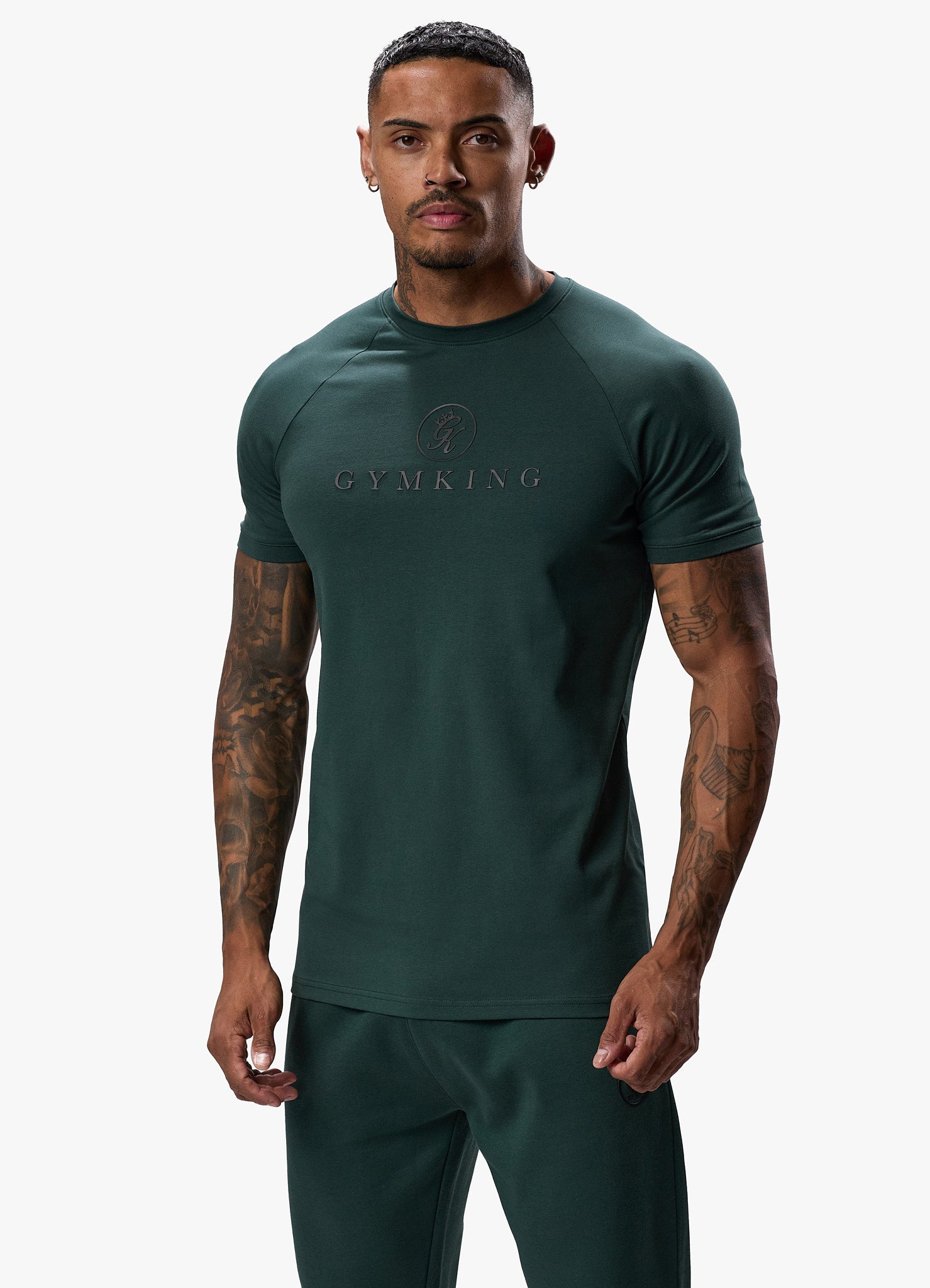 Gym King Pro Jersey Tee - Deep Forest Green Xs