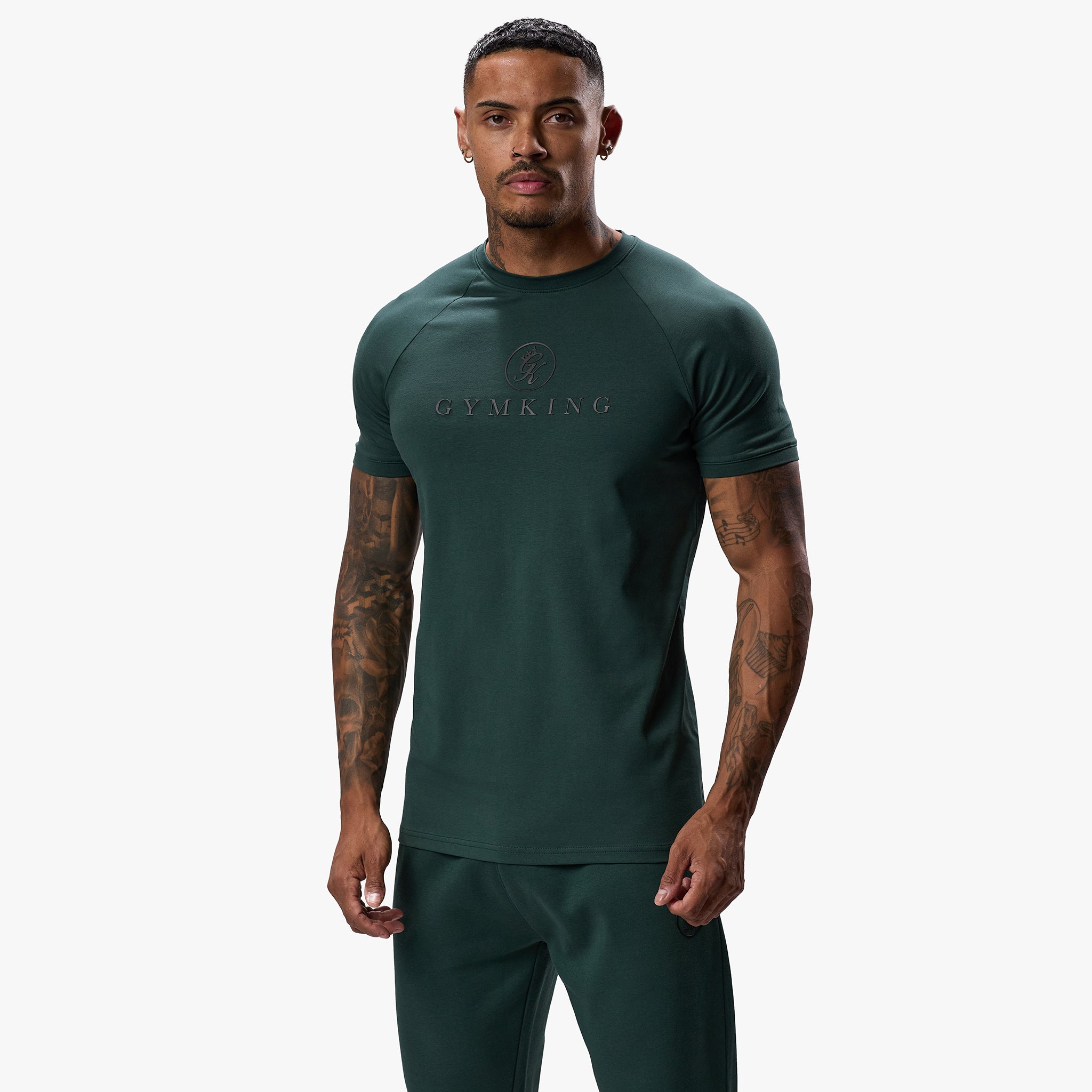 Gym King Pro Jersey Tee - Deep Forest Green Xs