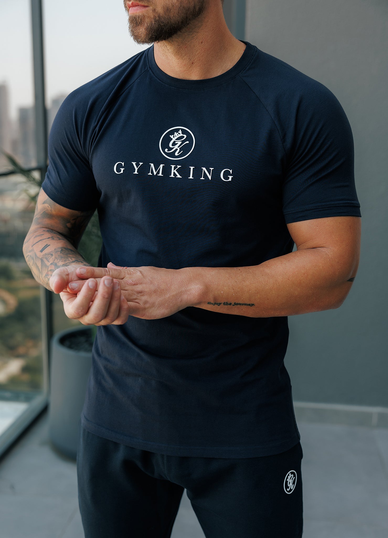 Gym King Pro Jersey Tee - Navy Xs