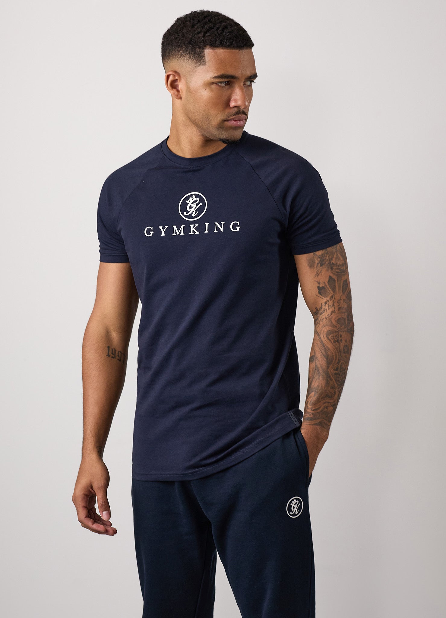 Gym King Pro Jersey Tee - Navy Xs