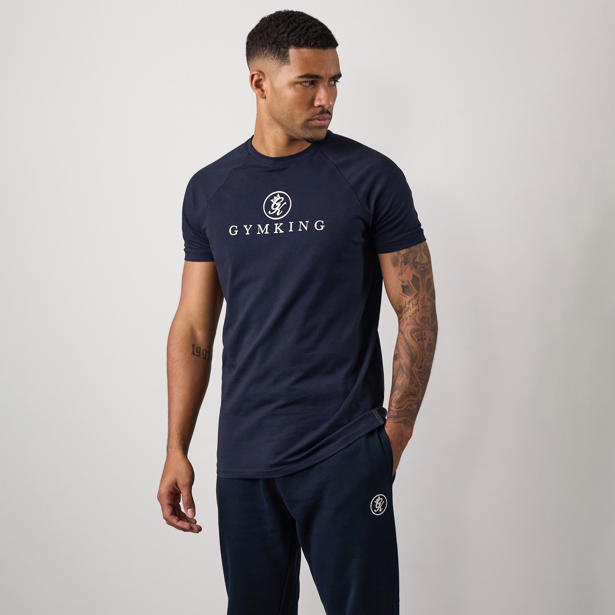 Gym King Pro Jersey Tee - Navy Xs