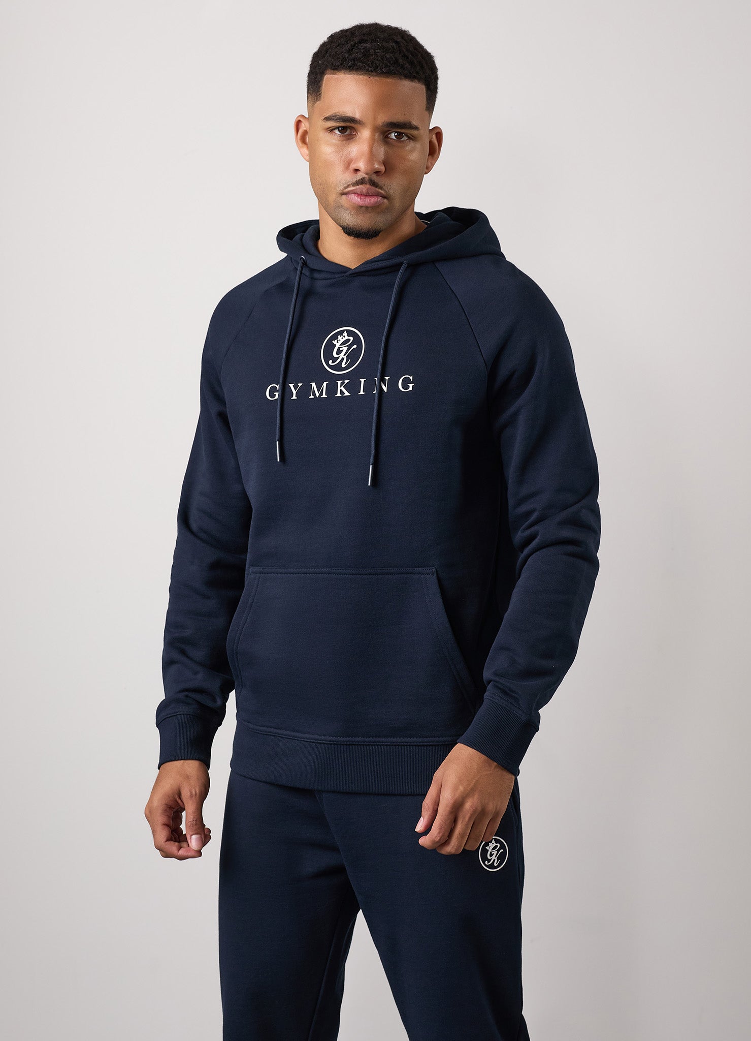 Gym King Pro Logo Hood - Navy Xs